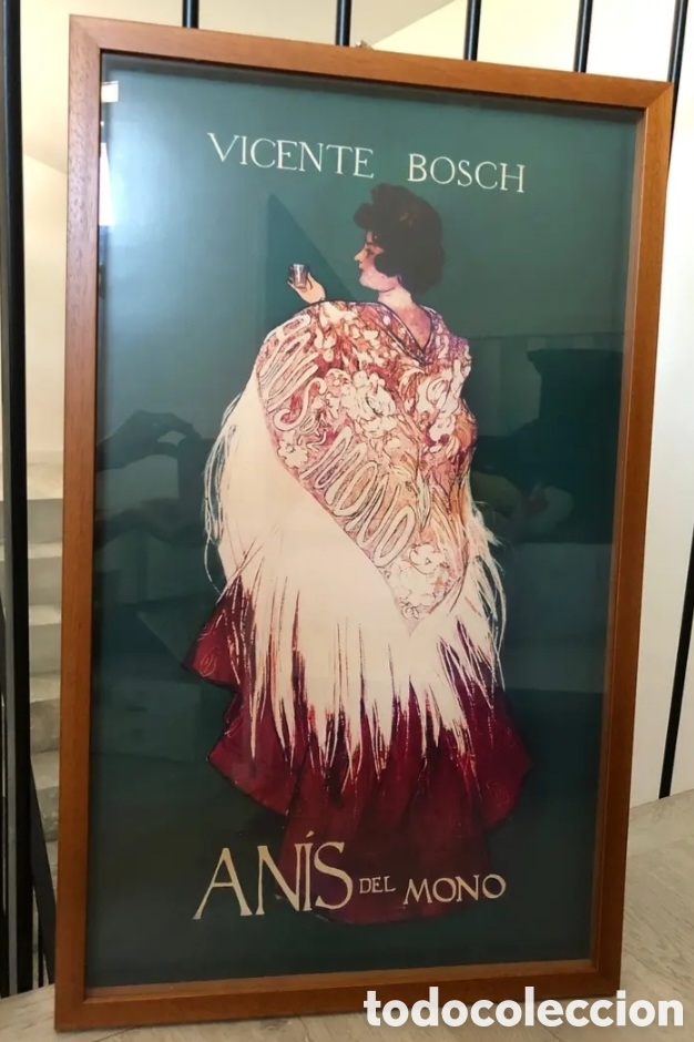Coleccionismo de vinos y licores: Cuadro de an&iacute;s del mono - Foto 2