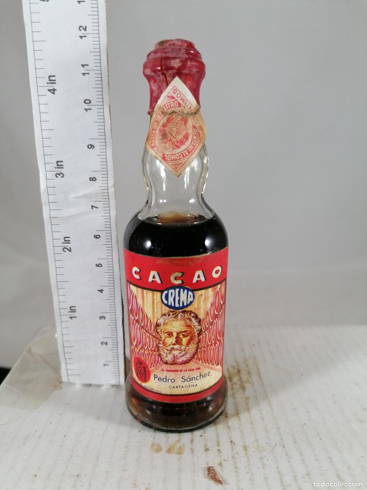Coleccionismo de vinos y licores: BOTELLITA BOTELLIN CREMA DE CACAO PEDRO SANCHEZ LICOR 49 CARTAGENA