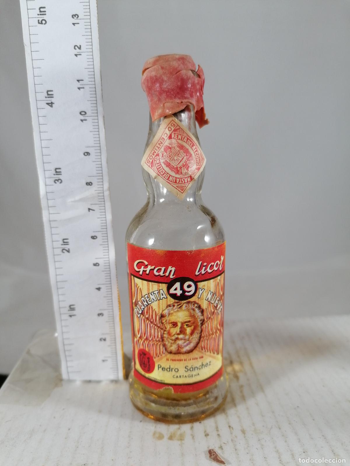 Coleccionismo de vinos y licores: BOTELLITA BOTELLIN CREMA GRAN LICOR PEDRO SANCHEZ LICOR 49 CARTAGENA