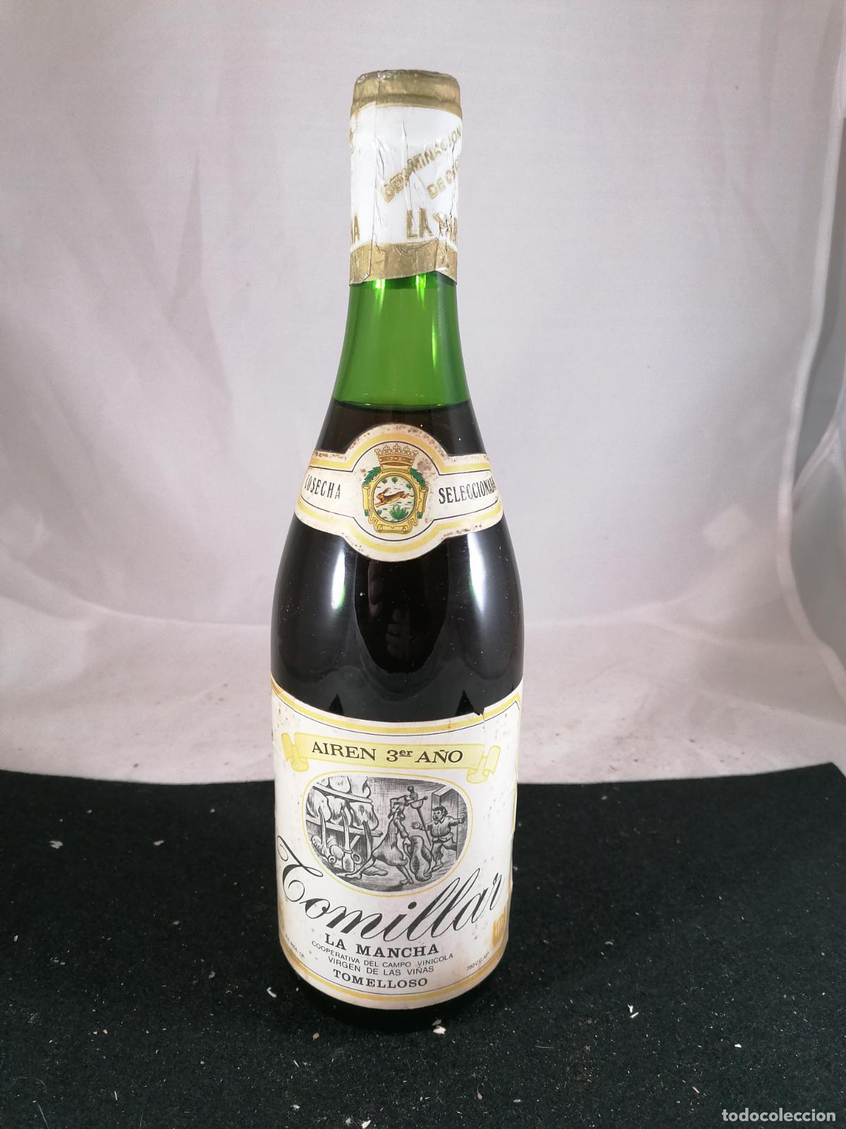 Sammlung von Weinen und Lik&ouml;ren: BOTELLA VINO AIREN 3er A&Ntilde;O TOMILLAR COOPERATIVA VIRGEN DE LAS VI&Ntilde;AS TOMELLOSO LA MANCHA