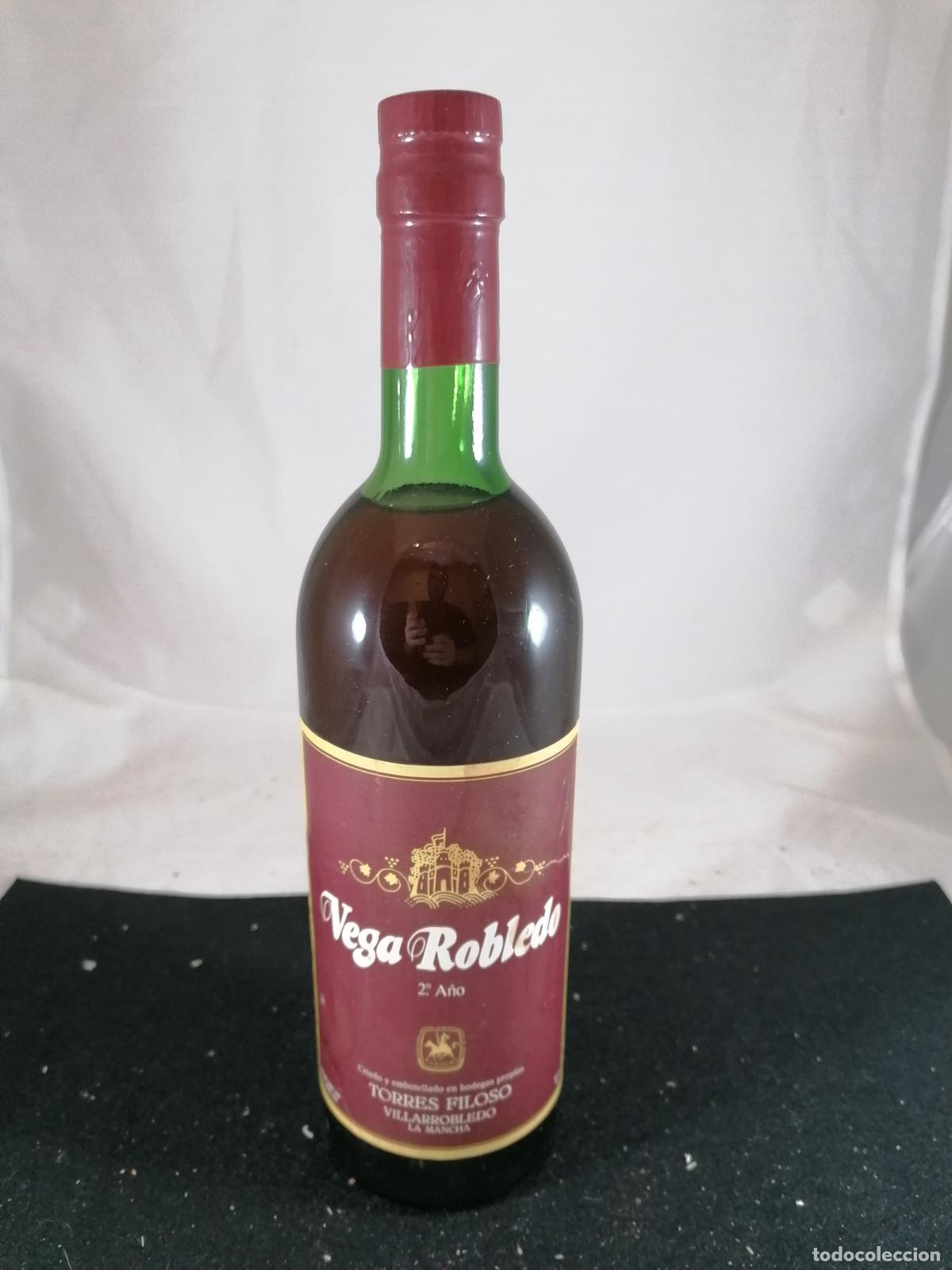 Collectionnisme de vins et liqueurs: BOTELLA VINO VEGA ROBLEDO 2&ordm; A&Ntilde;O TORRES FILOSO VILLARROBLEDO LA MANCHA