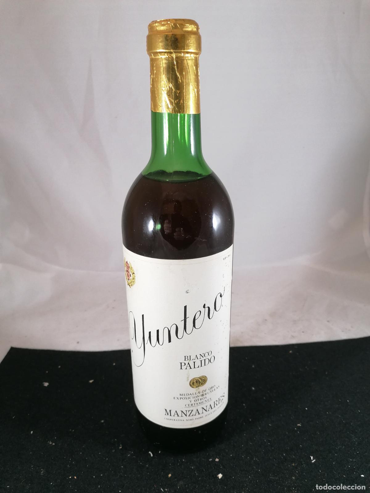 Collezionismo di vini e liquori: BOTELLA VINO YUNTERO BLANCO PALIDO COOPERATIVA PADRE JESUS PERDON MANZANARES LA MANCHA