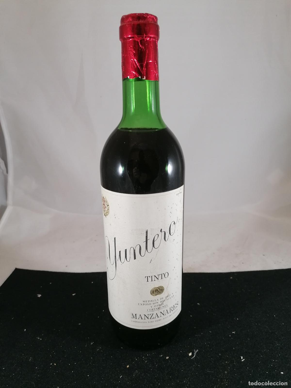 Collezionismo di vini e liquori: BOTELLA VINO YUNTERO TINTO COOPERATIVA PADRE JESUS PERDON MANZANARES LA MANCHA