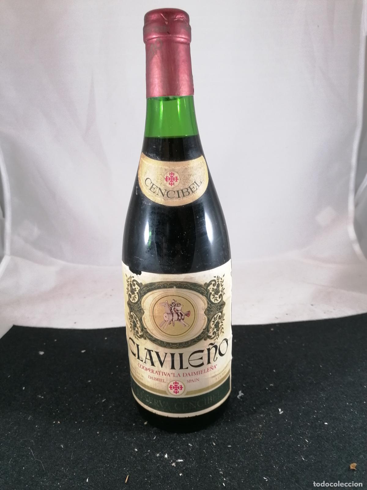Collectionnisme de vins et liqueurs: BOTELLA VINO RESERVA CENCIBEL CLAVILE&Ntilde;O COOPERATIVA LA DAIMIELE&Ntilde;A DAIMIEL