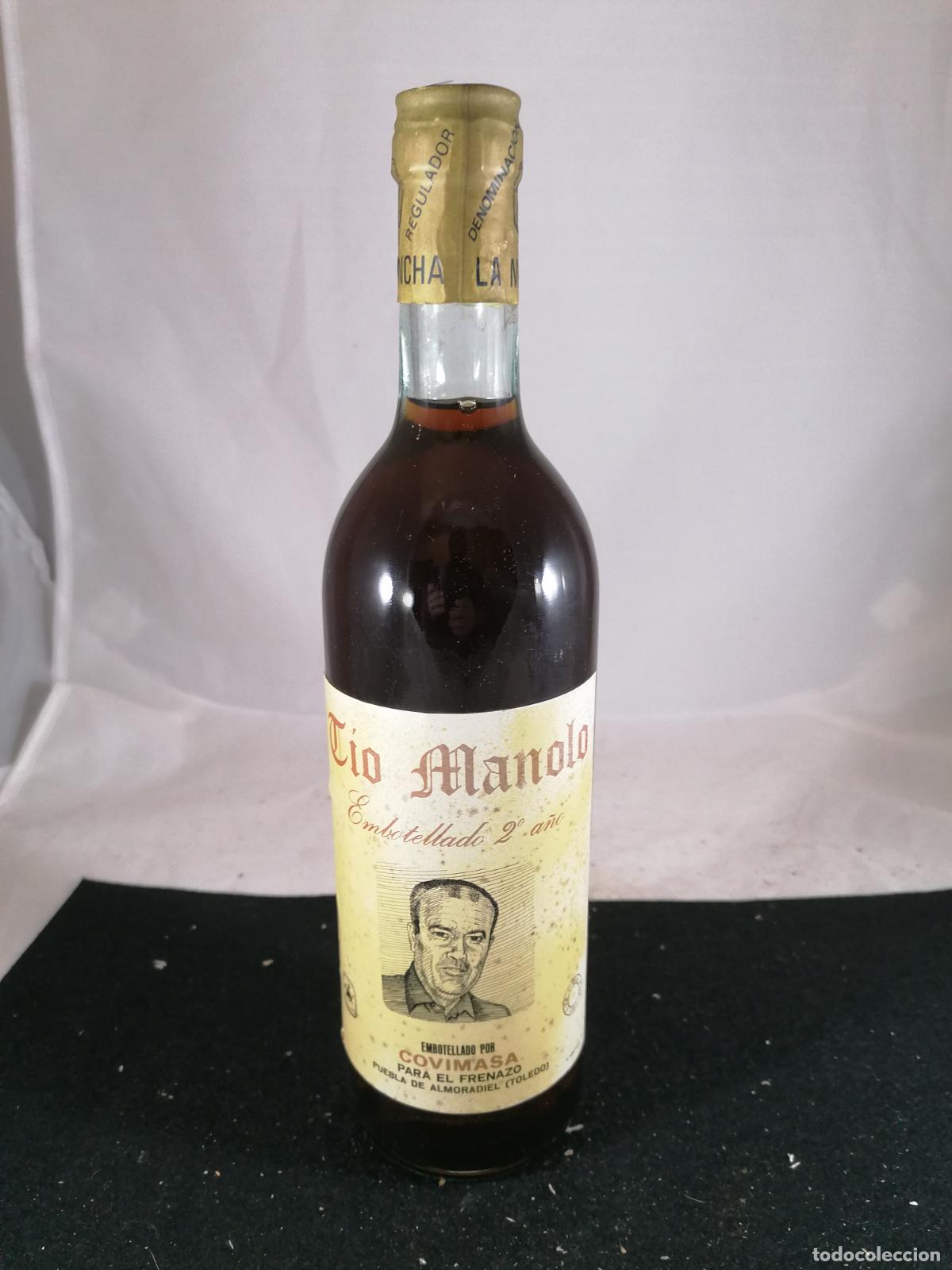 Collection of wines and liquors: BOTELLA VINO TIO MANOLO 2&ordm; A&Ntilde;O PARA EL FRENAZO COVIMASA PUEBLA DE ALMORADIEL TOLEDO