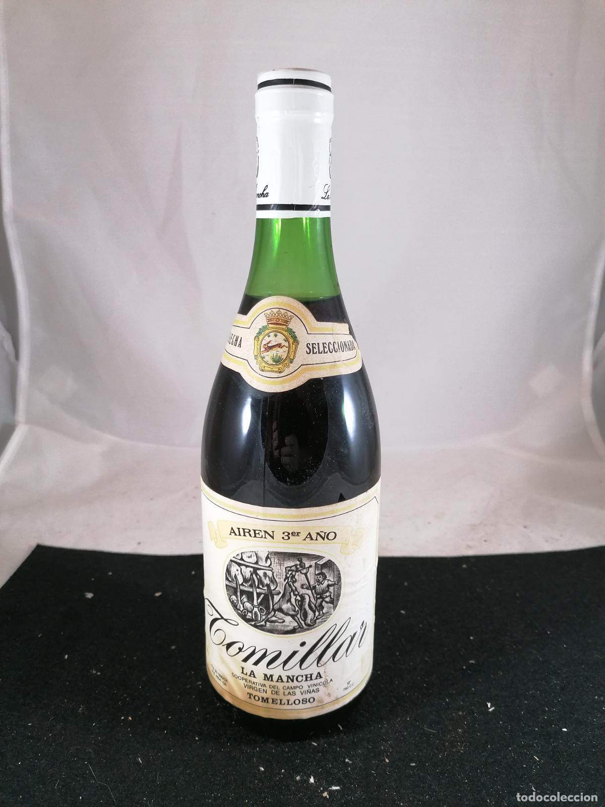 Collectionnisme de vins et liqueurs: BOTELLA VINO AIREN 3er A&Ntilde;O TOMILLAR COOPERATIVA VIRGEN DE LAS VI&Ntilde;AS TOMELLOSO LA MANCHA