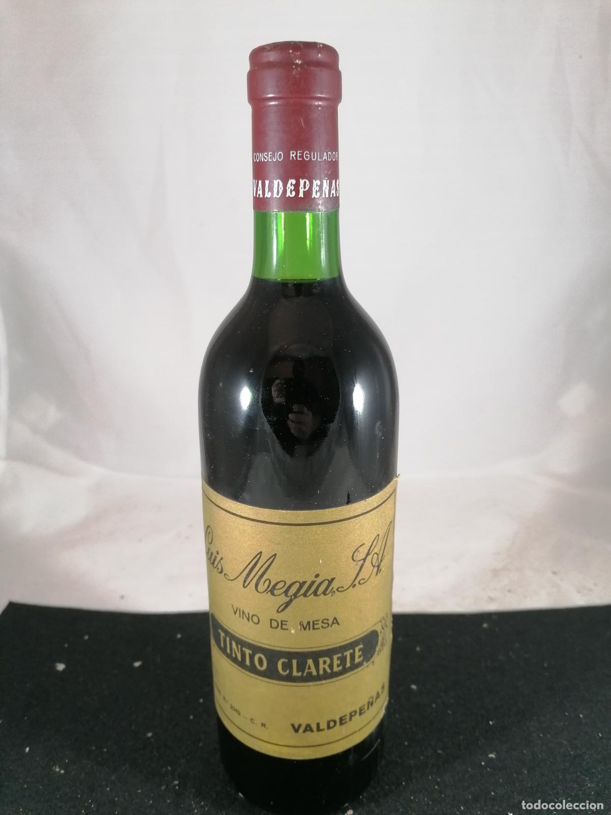 Collection of wines and liquors: BOTELLA VINO TINTO CLARETE LUIS MEGIA VALDEPE&Ntilde;AS LA MANCHA