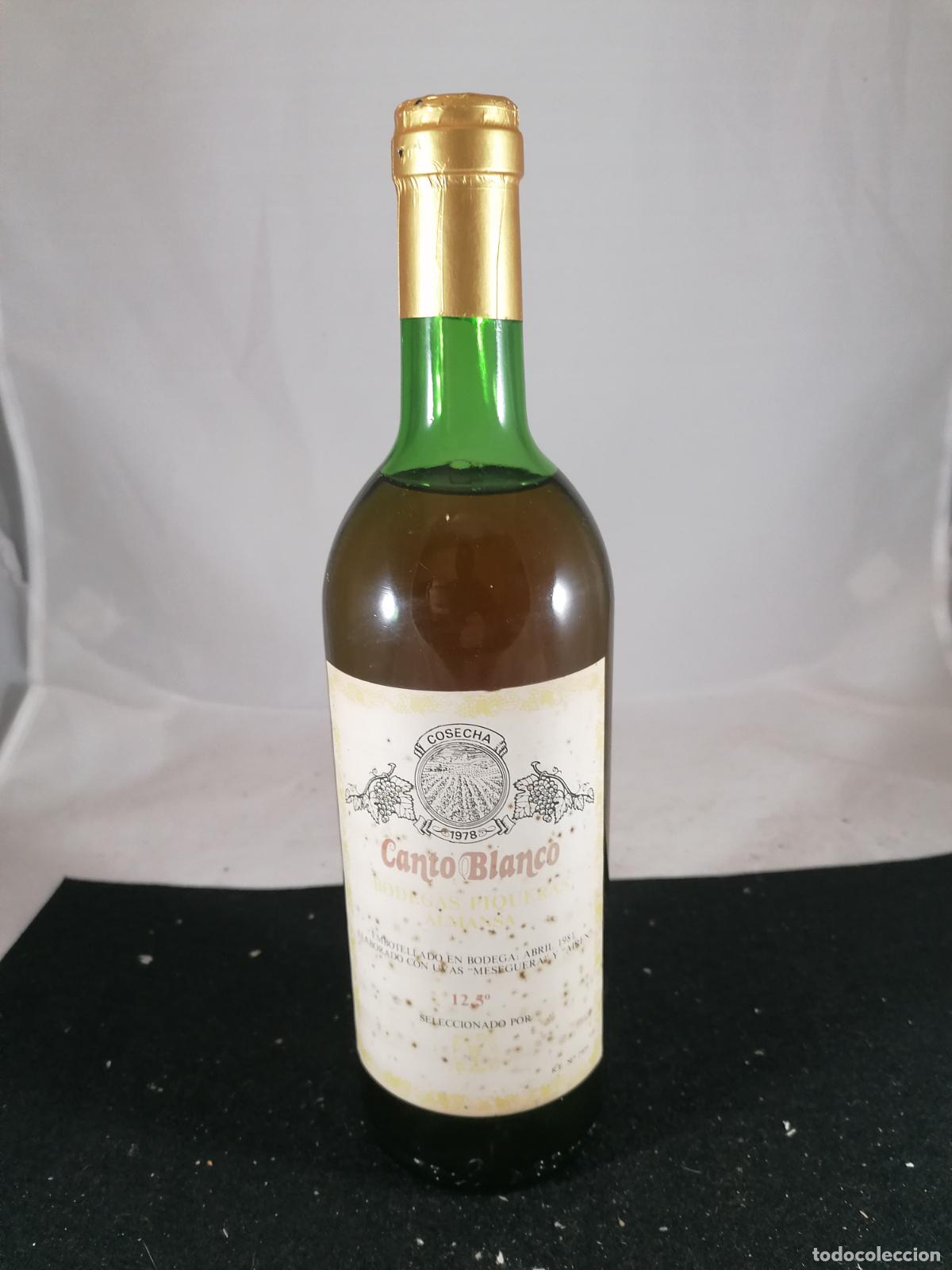 Collectionnisme de vins et liqueurs: BOTELLA VINO CANTO BLANCO BODEGAS PIQUERAS ALMANSA