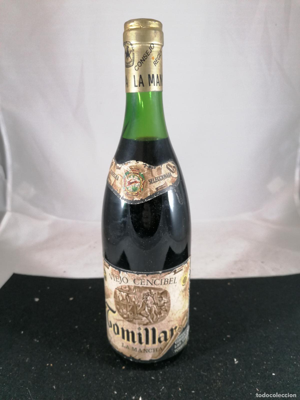 Collection of wines and liquors: BOTELLA VINO VIEJO CENCIBEL TOMILLAR COOPERATIVA VIRGEN DE LAS VI&Ntilde;AS TOMELLOSO LA MANCHA