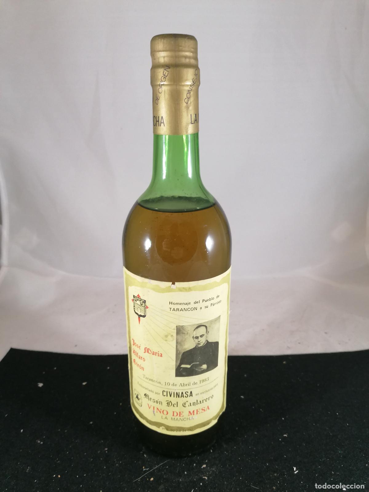 Sammlung von Weinen und Lik&ouml;ren: BOTELLA VINO HOMENAJE JOSE MARIA ALFARO 1983 TARANCON MESON EL CANTARERO CIVINASA TARANCON LA MANCHA
