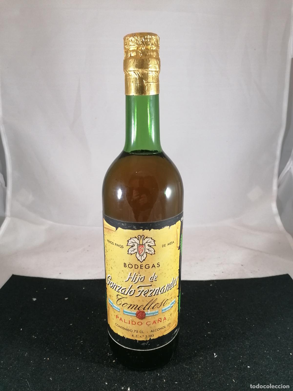 Collectionnisme de vins et liqueurs: BOTELLA VINO PALIDO CA&Ntilde;A BODEGAS HIJO GONZALO FERNANDEZ TOMELLOSO LA MANCHA