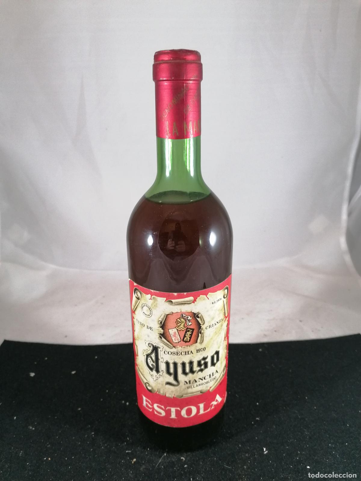 Collection of wines and liquors: BOTELLA VINO DE CRIANZA ESTOLA 1970 AYUSO VILLARROBLEDO LA MANCHA