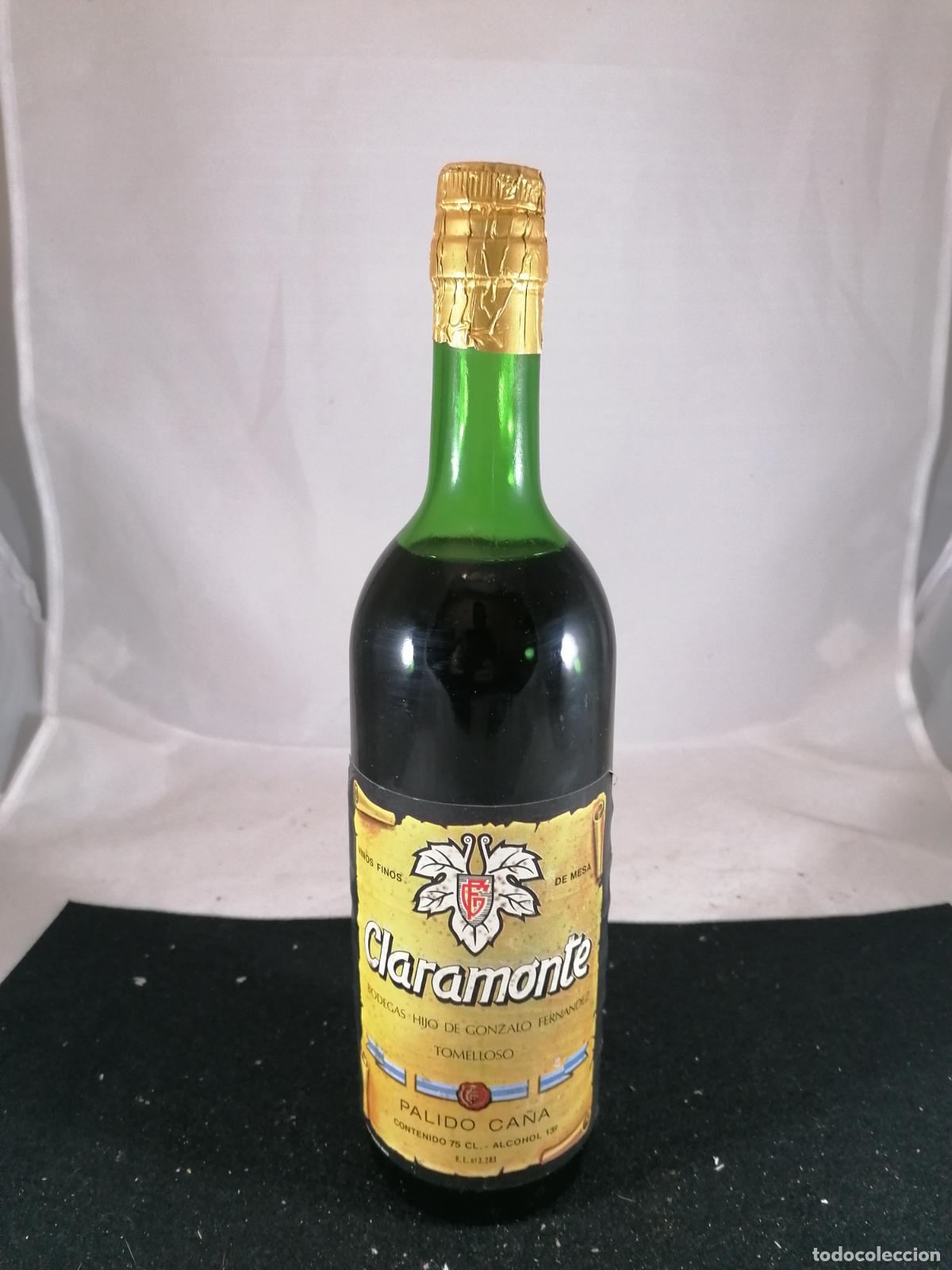 Sammlung von Weinen und Lik&ouml;ren: BOTELLA VINO PALIDO CA&Ntilde;A CLARAMONTE BODEGAS HIJO GONZALO FERNANDEZ TOMELLOSO LA MANCHA