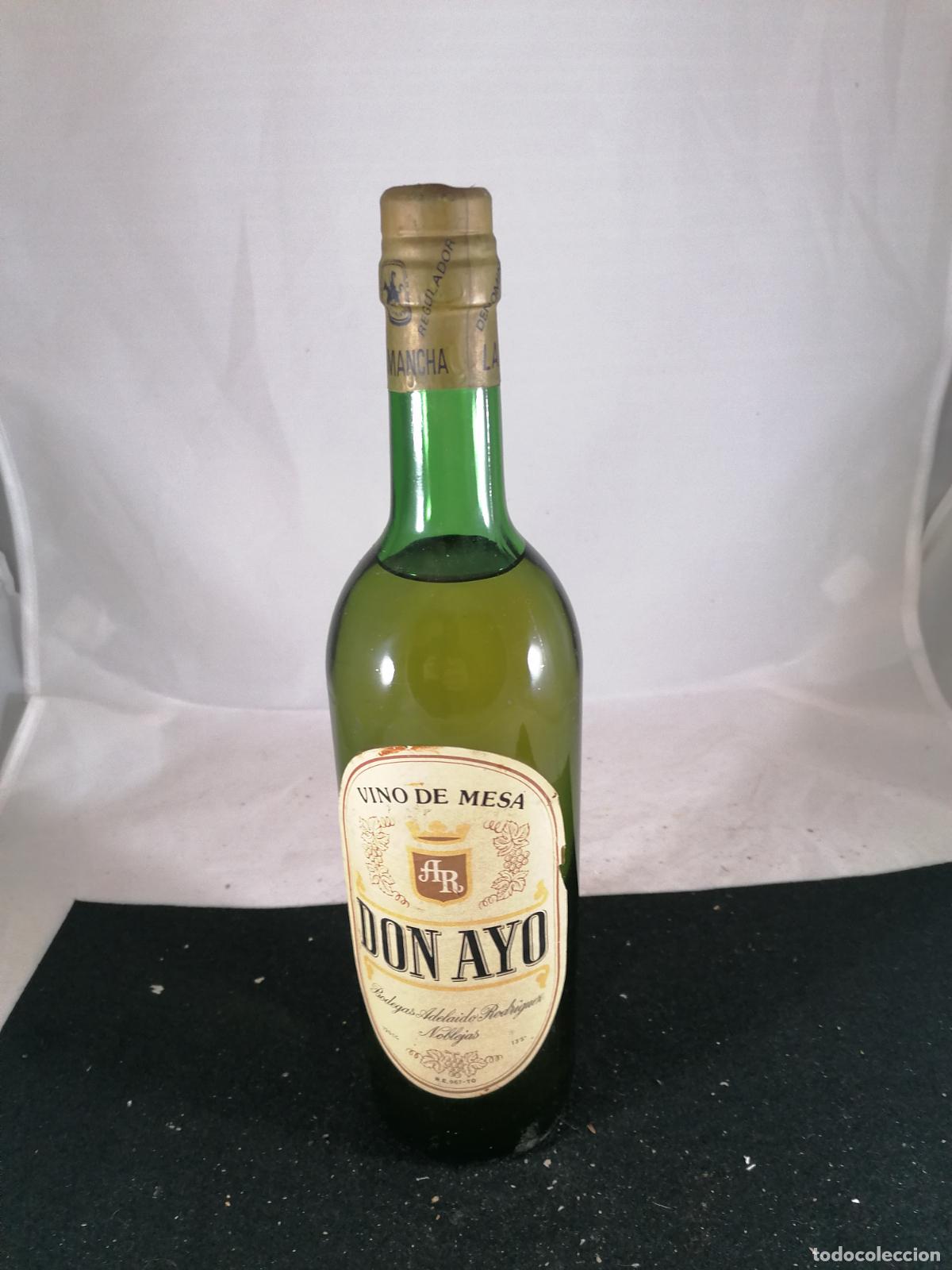 Collection of wines and liquors: BOTELLA VINO DE MESA DON AYO BODEGAS ADELAIDO RODRIGUEZ NOBLEJAS TOLEDO LA MANCHA