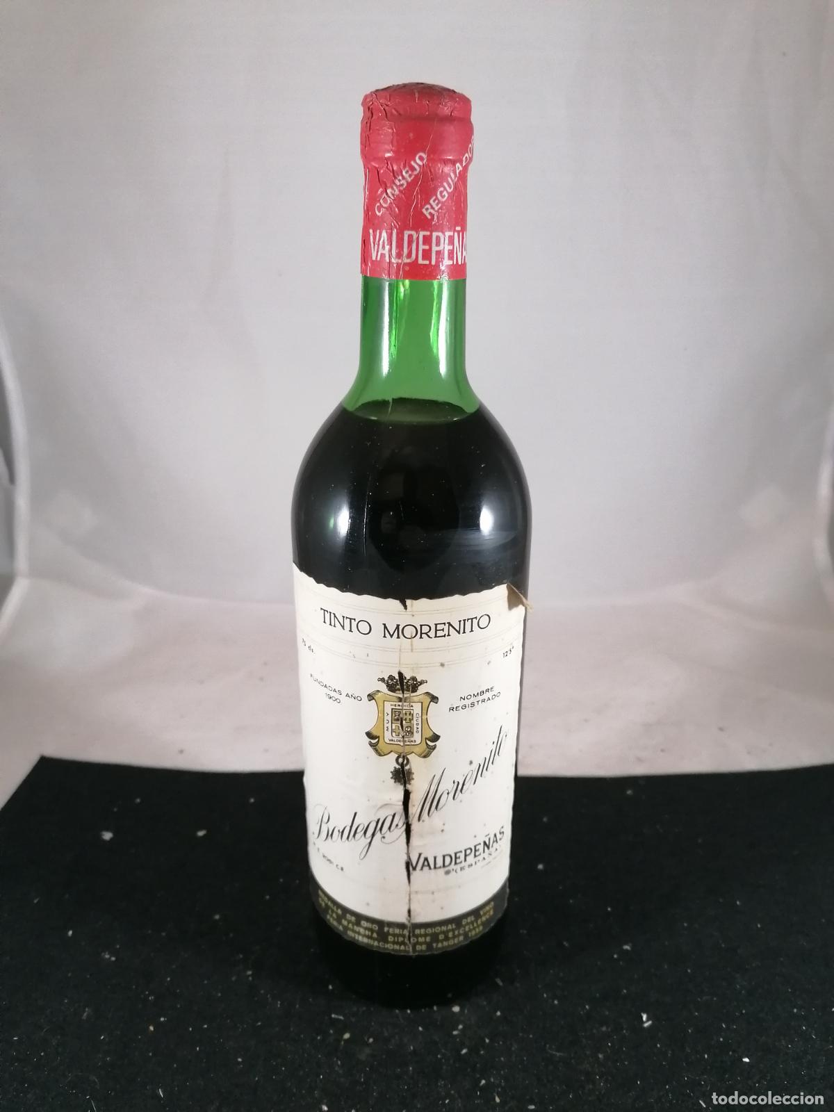 Collection of wines and liquors: BOTELLA VINO TINTO BODEGAS MORENITO VALDEPE&Ntilde;AS