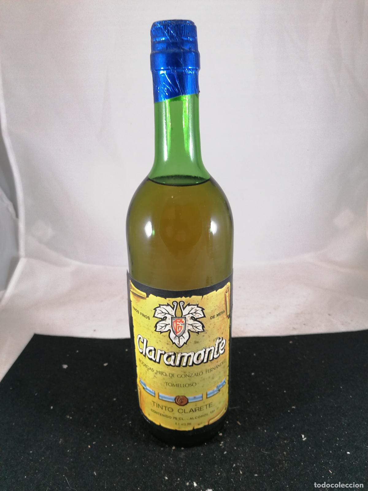 Sammlung von Weinen und Lik&ouml;ren: BOTELLA VINO TINTO CLARETE CLARAMONTE GONZALO FERNANDEZ TOMELLOSO LA MANCHA