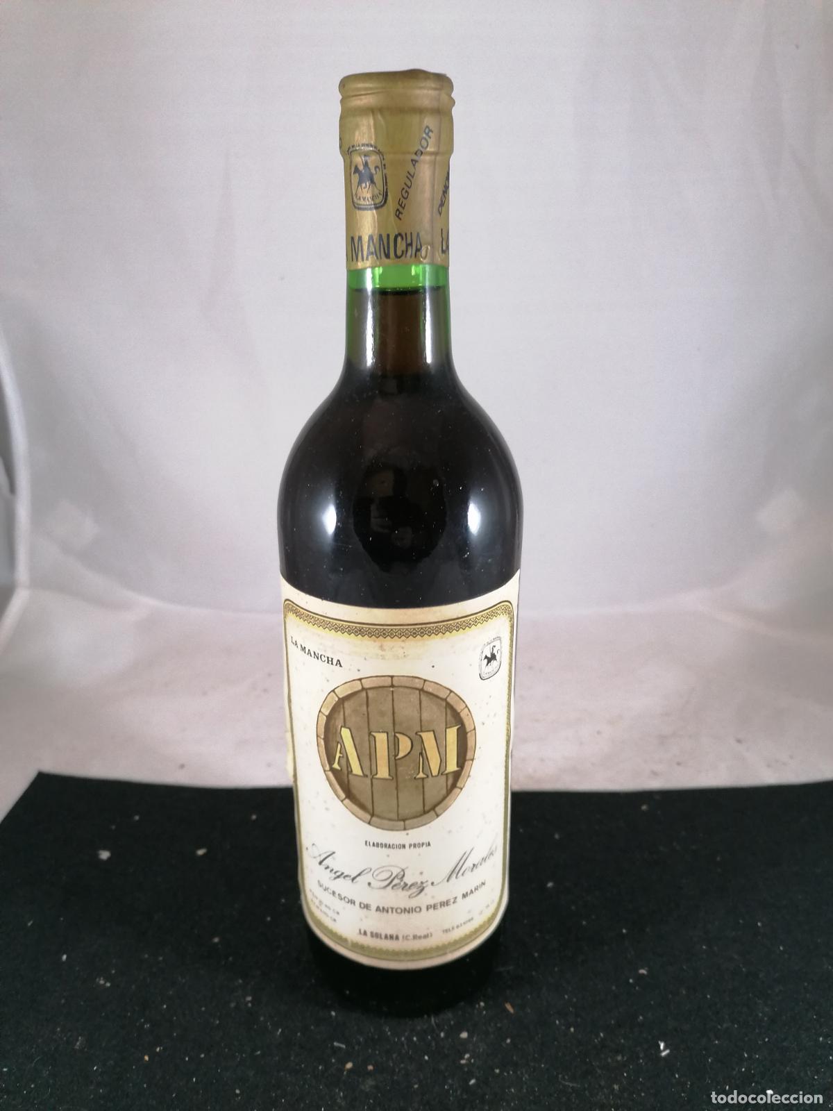 Sammlung von Weinen und Lik&ouml;ren: BOTELLA VINO ANGEL PEREZ MORALES LA SOLANA LA MANCHA