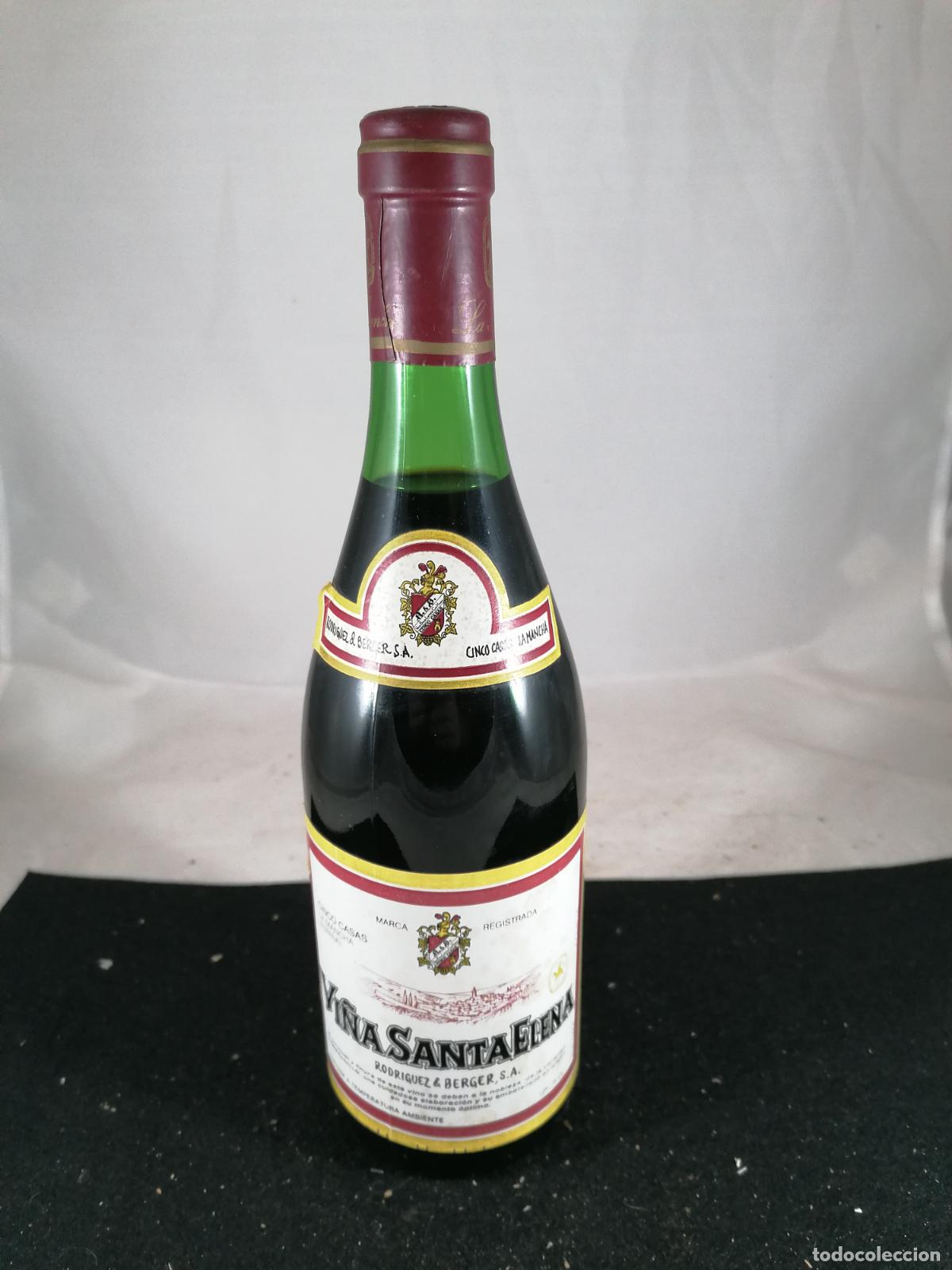 Sammlung von Weinen und Lik&ouml;ren: BOTELLA VINO TEMPRANILLO VI&Ntilde;A SANTA ELENA RODRIGUEZ BERGER CINCO CASAS LA MANCHA