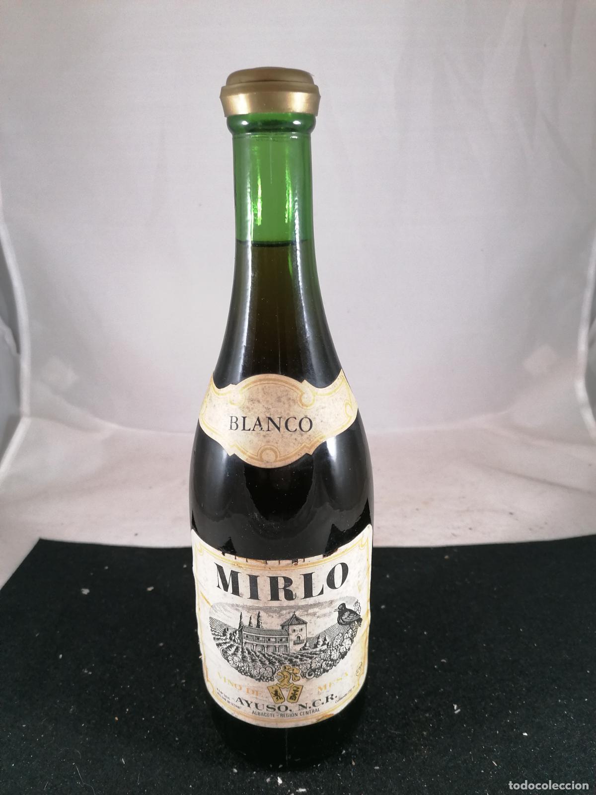 Sammlung von Weinen und Lik&ouml;ren: BOTELLA VINO DE MESA BLANCO MIRLO AYUSO VILLARROBLEDO LA MANCHA