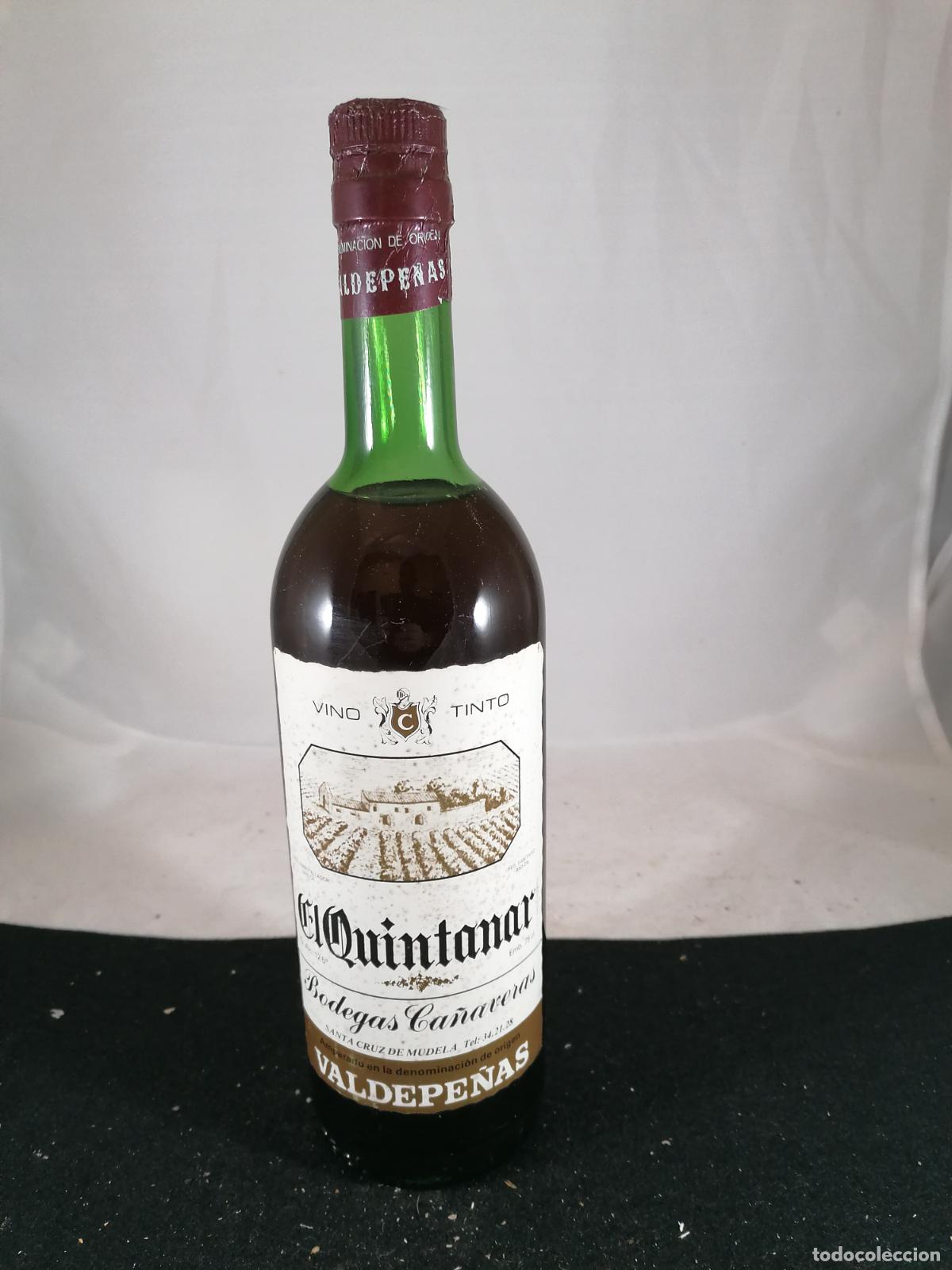 Collection of wines and liquors: BOTELLA VINO TINTO EL QUINTANAR BODEGAS CA&Ntilde;AVERAS SANTA CRUZ DE MUDELA VALDEPE&Ntilde;AS