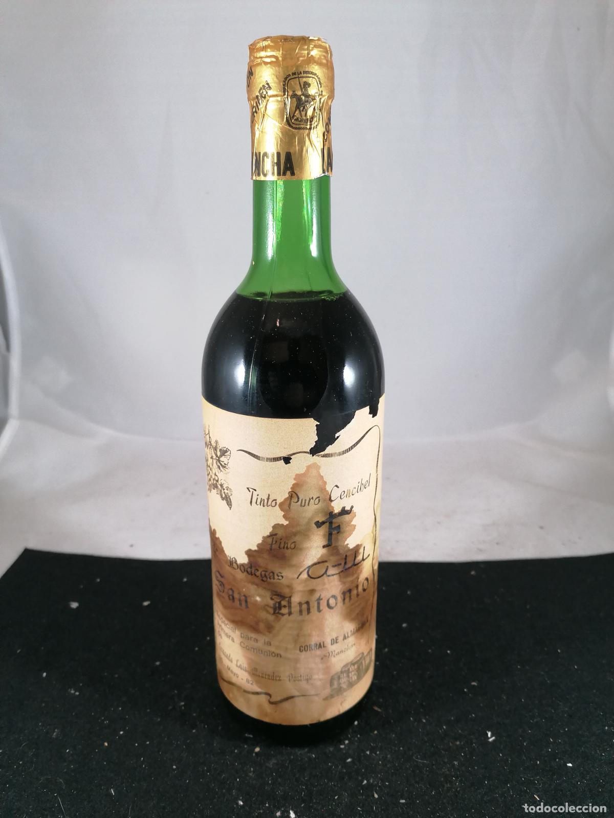 Sammlung von Weinen und Lik&ouml;ren: BOTELLA VINO TINTO PURO CENCIBEL 1982 BODEGAS SAN ANTONIO CORRAL DE ALMAGUER LA MANCHA