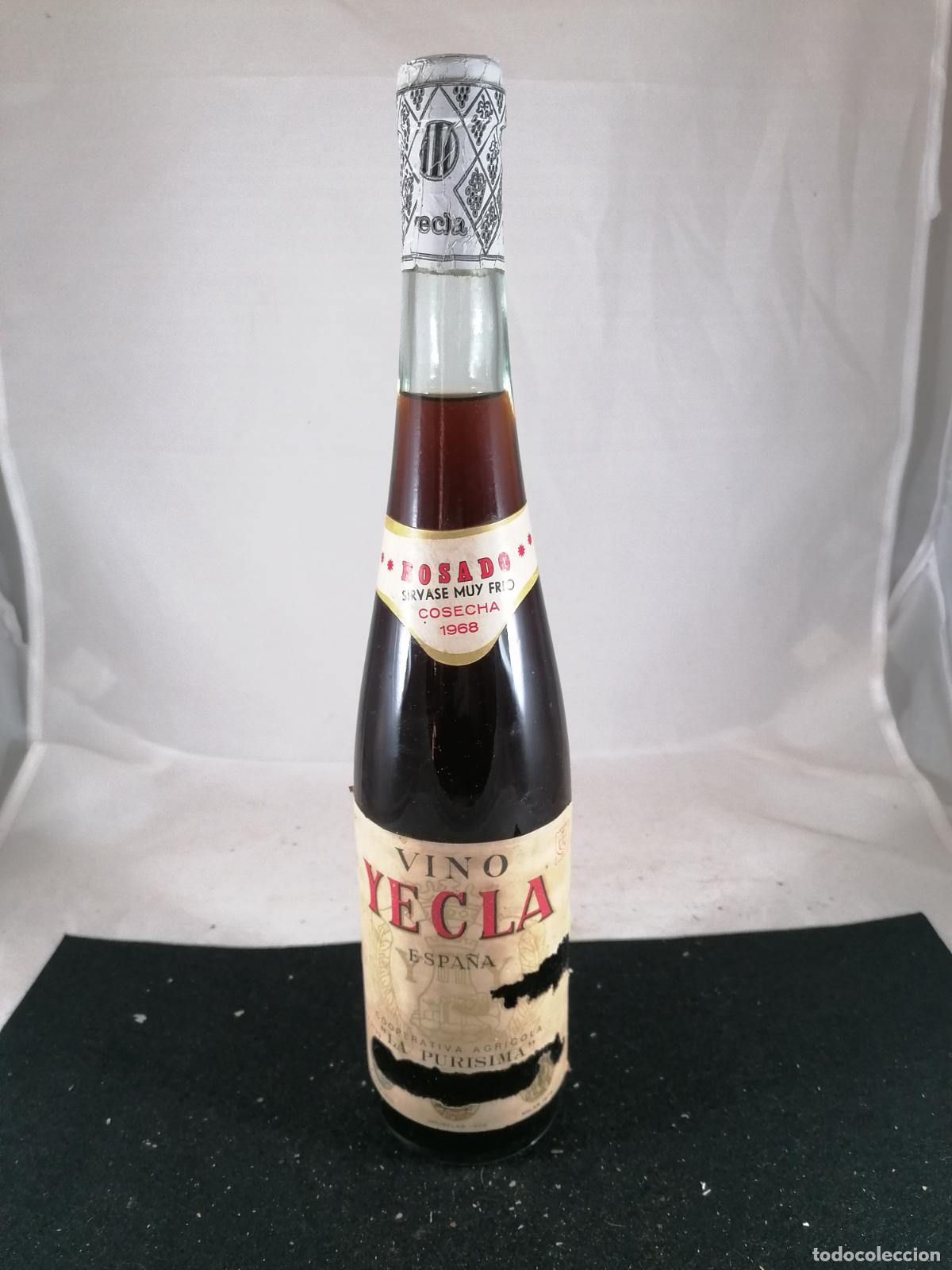 Sammlung von Weinen und Lik&ouml;ren: BOTELLA VINO ROSADO COSECHA 1968 COOPERATIVA LA PURISIMA YECLA