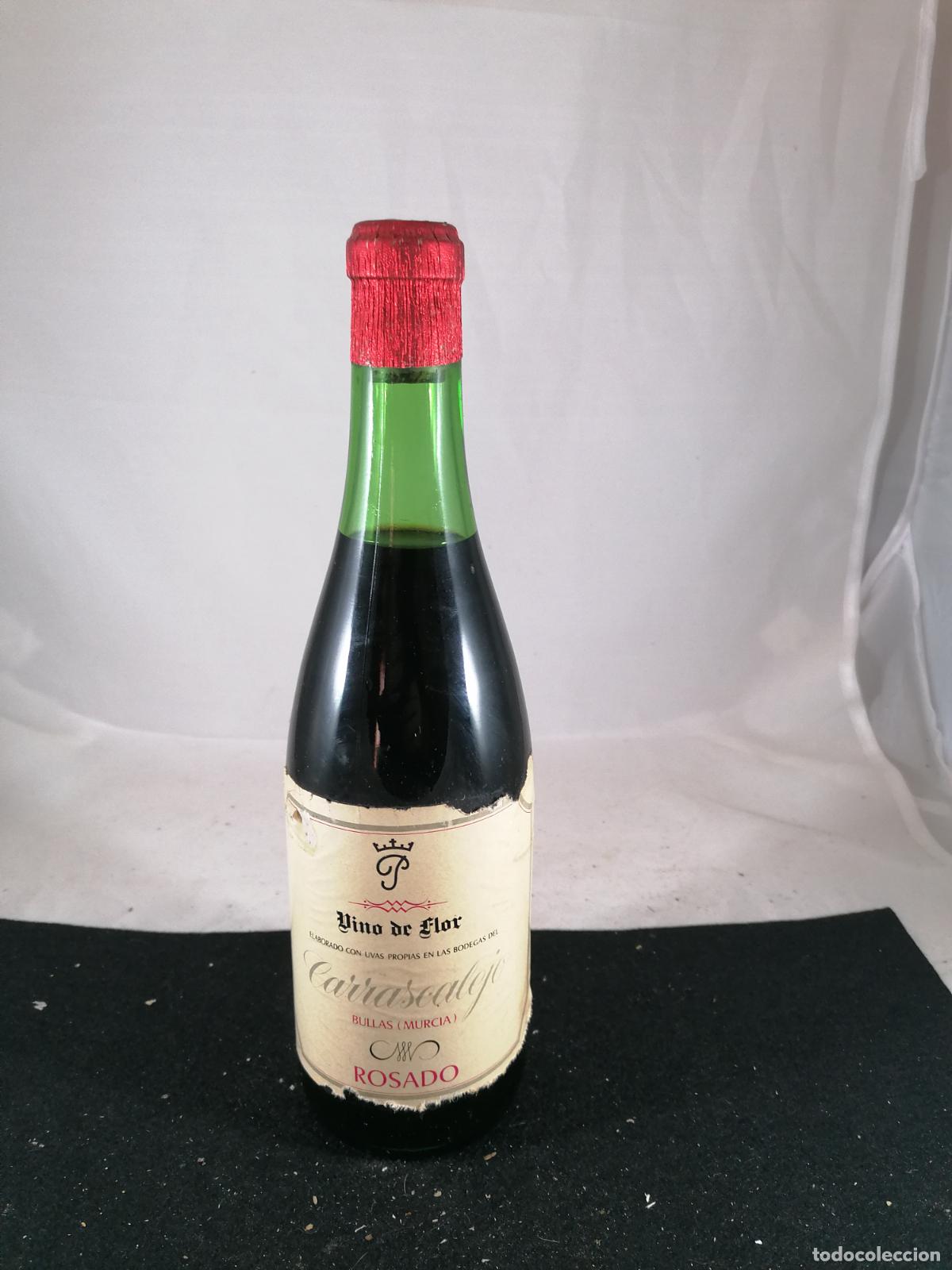 Sammlung von Weinen und Lik&ouml;ren: BOTELLA VINO DE FLOR ROSADO BODEGAS CARRASCALEJO BULLAS MURCIA