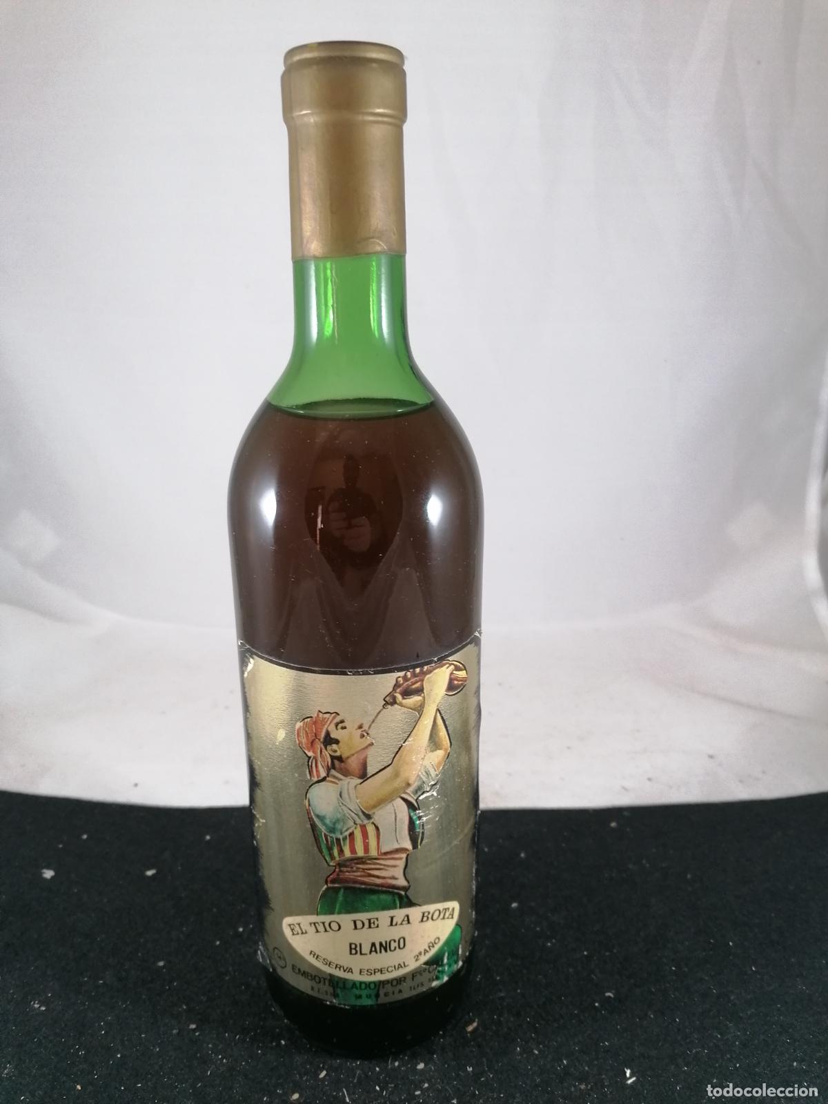 Collezionismo di vini e liquori: BOTELLA VINO BLACO EL TIO DE LA BOTA BODEGAS FRANCISCO CAPEL ESPINARDO MURCIA