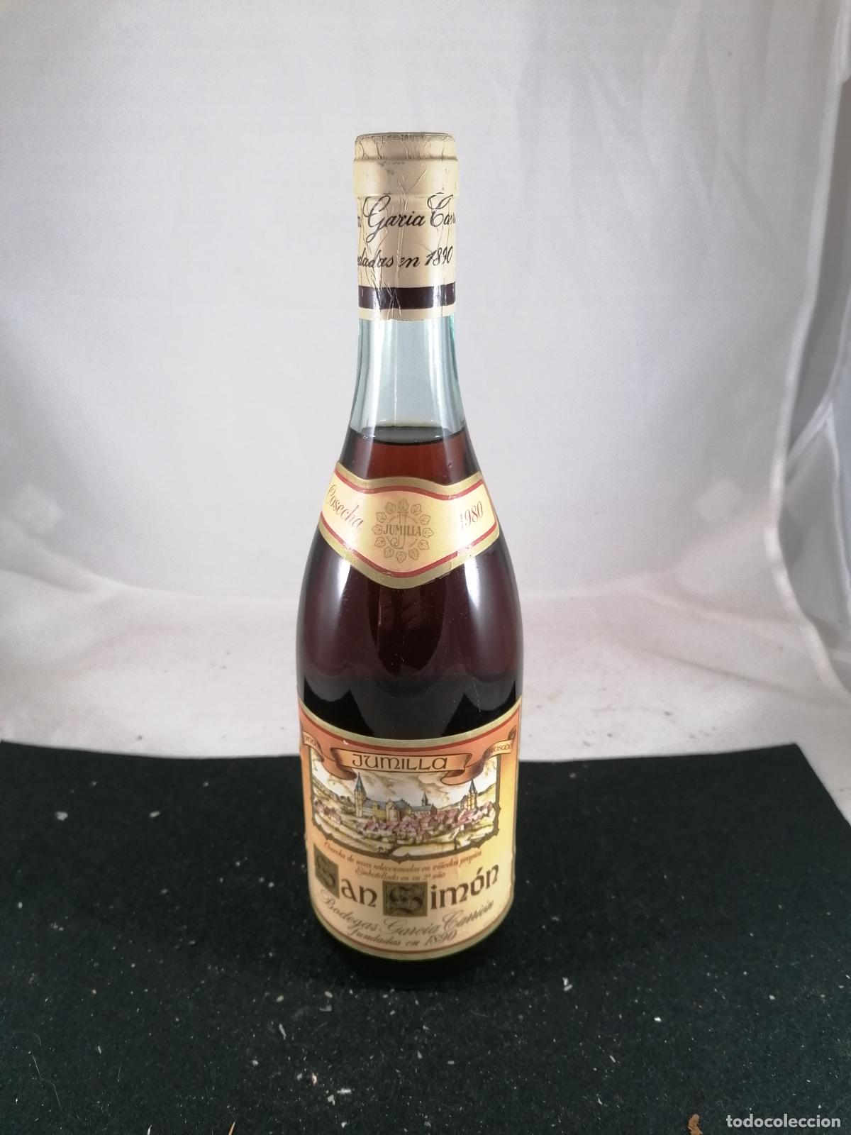 Sammlung von Weinen und Lik&ouml;ren: BOTELLA VINO ROSADO SAN SIMON 1980 2&ordm; A&Ntilde;O BODEGAS GARCIA CARRION JUMILLA