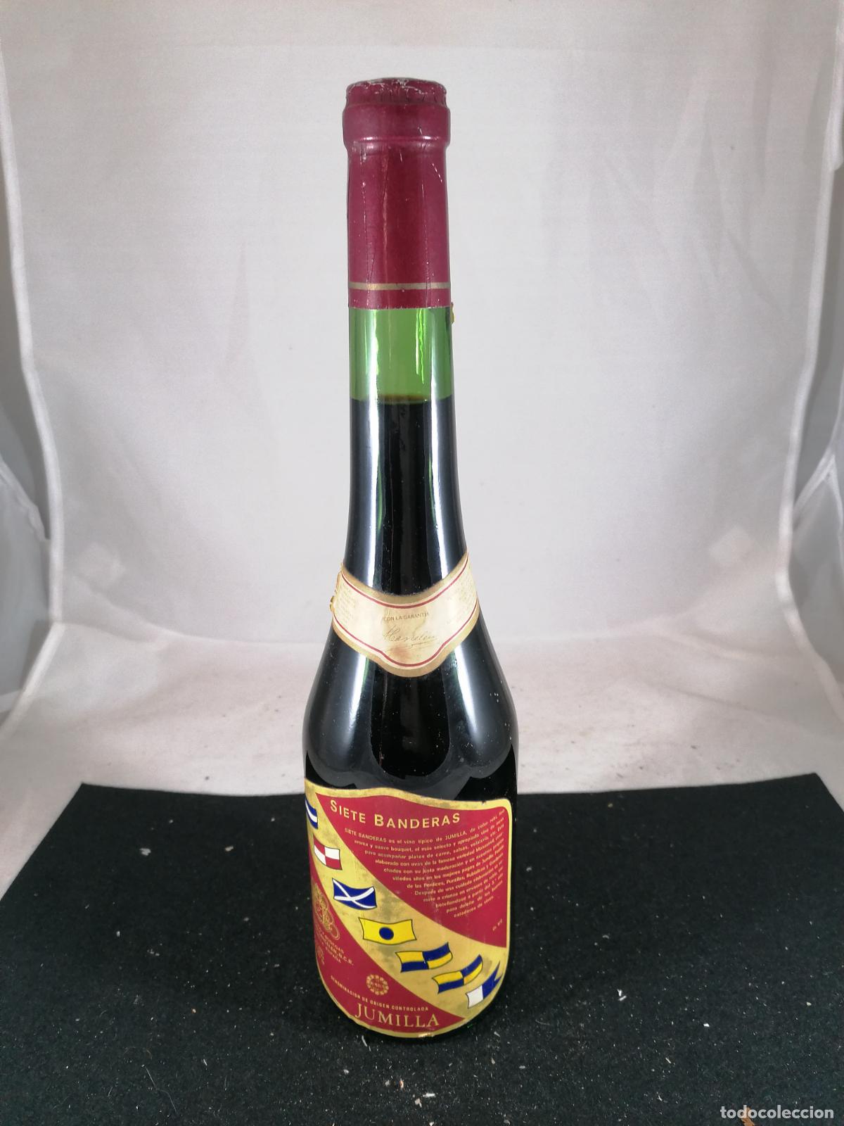 Collezionismo di vini e liquori: BOTELLA VINO DE MESA 3&ordm; A&Ntilde;O SIETE BANDERAS ASENSIO CARCELEN JUMILLA