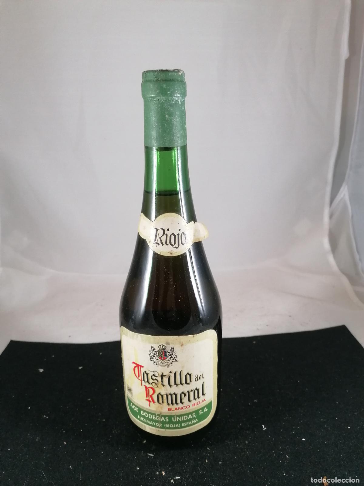 Collection of wines and liquors: BOTELLA VINO BLANCO RIOJA CASTILLO DEL ROMERAL AGE BODEGAS UNIDAS FUENMAYOR RIOJA