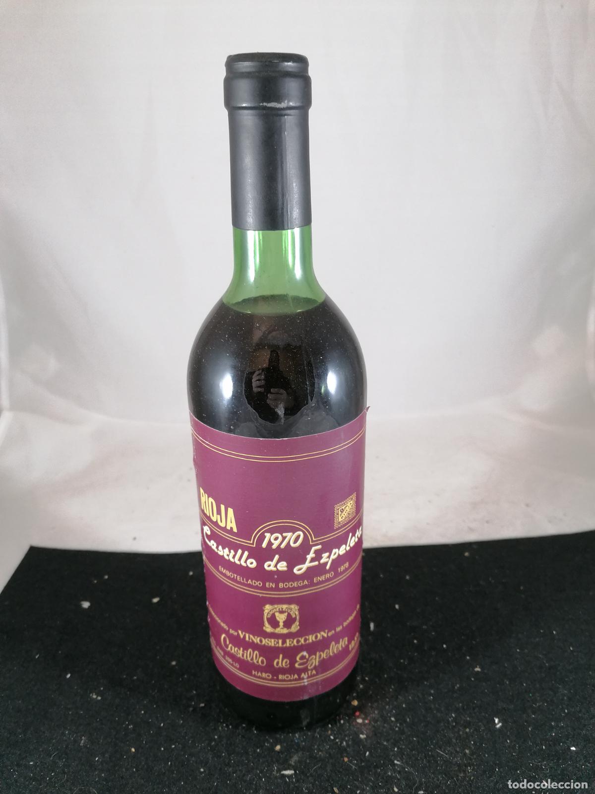 Collection of wines and liquors: BOTELLA VINO TINTO CASTILLO DE EZPELETA 1970 - 1978 VINOSELECCION BODEGAS EZPELETA HARO RIOJA