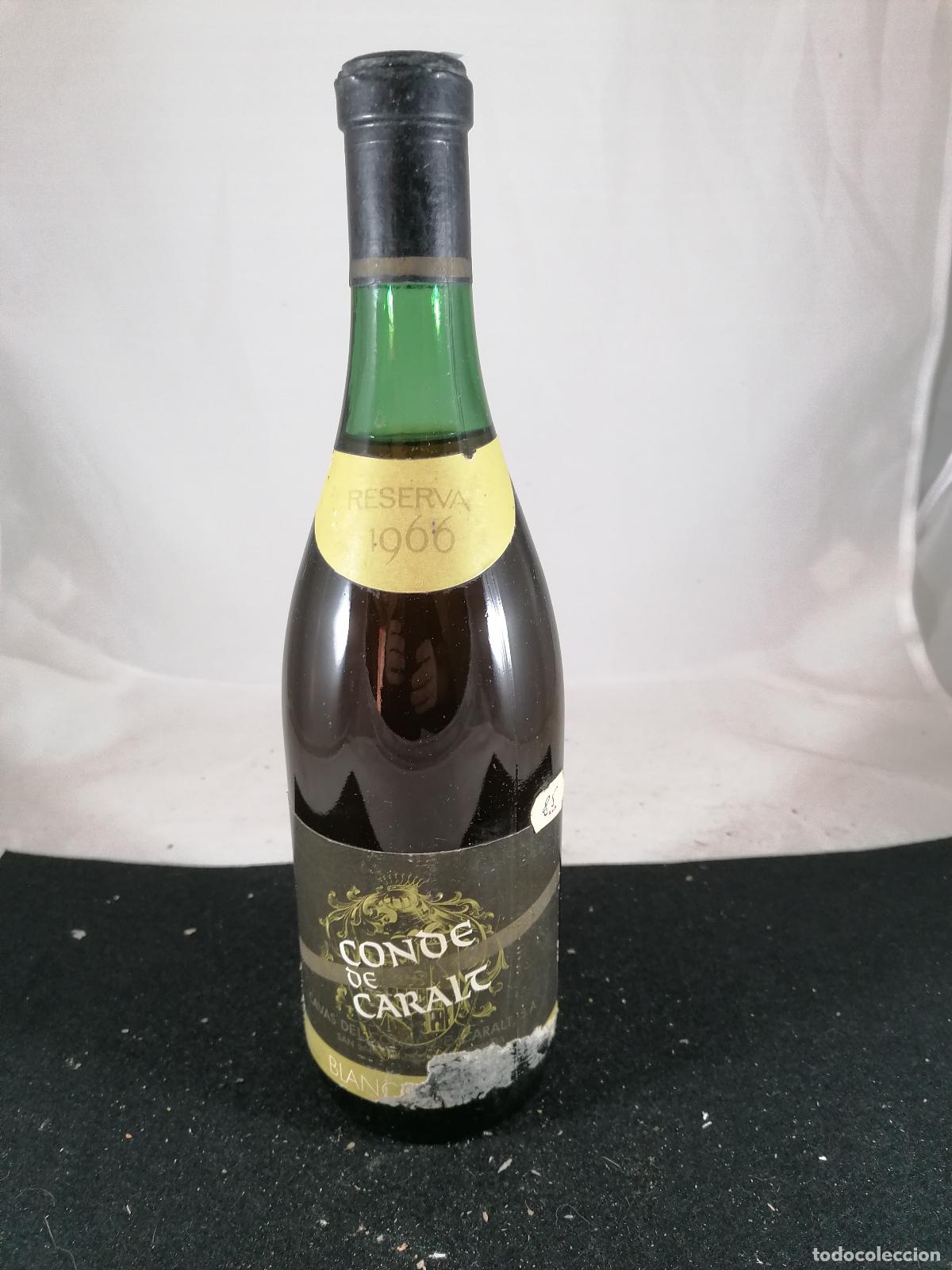 Collection of wines and liquors: BOTELLA VINO CONDE DE CARALT BLANCO 1966 SAN SADURNI DE NOYA