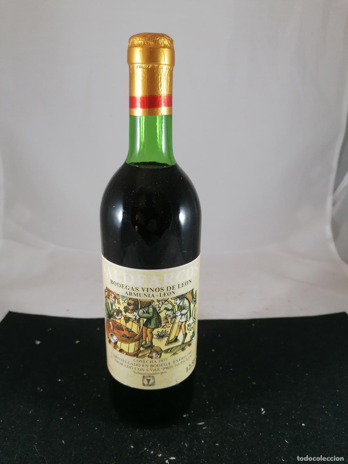 Sammlung von Weinen und Lik&ouml;ren: BOTELLA VINO VALDEARCOS 1977 -1981 VINOSELECCION PRIETO PICUDO ARMUNIA LEON