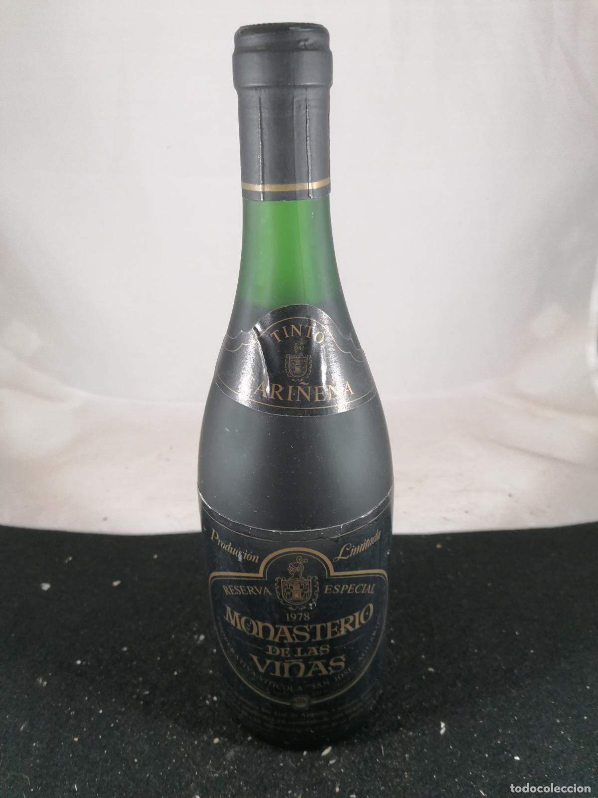 Sammlung von Weinen und Lik&ouml;ren: BOTELLA VINO TINTO ESPECIAL LIMITDA 1978 MONASTERIO DE LAS VI&Ntilde;AS COOPERATIVA JOSE AGUARON CARI&Ntilde;ENA