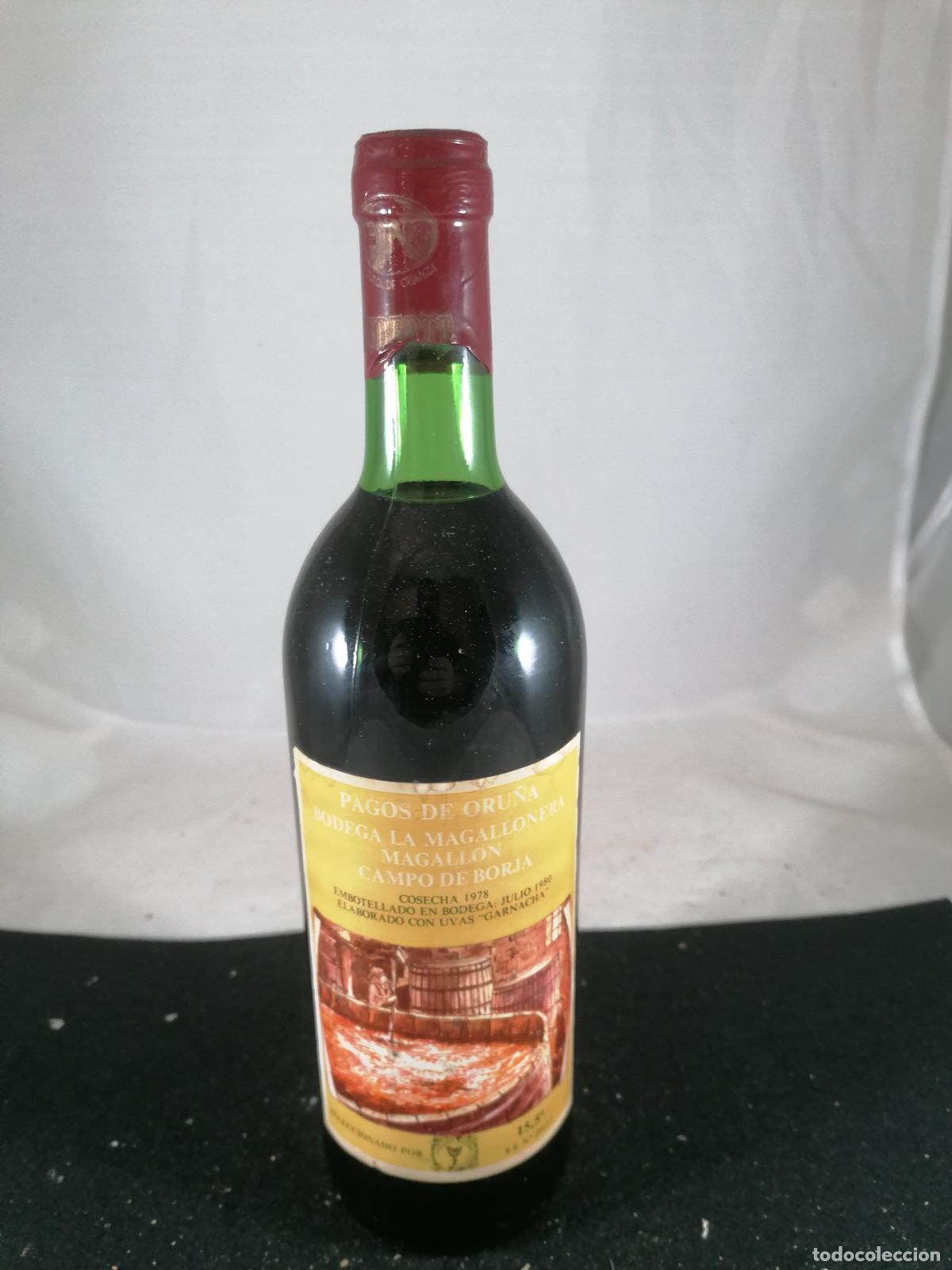 Collection of wines and liquors: BOTELLA VINO TINTO CRIANZA 1978 1980 PAGOS ORU&Ntilde;A VINOSELECCION CAMPO DE BORJA MAGALLON ZARAGOZA