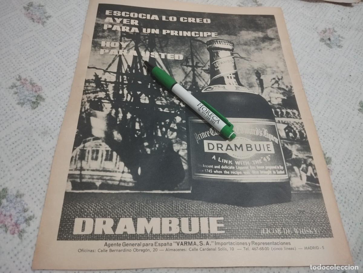 Coleccionismo de vinos y licores: DRAMBUIE LICOR DE WHISKY ANUNCIO PUBLICIDAD REVISTA 1969