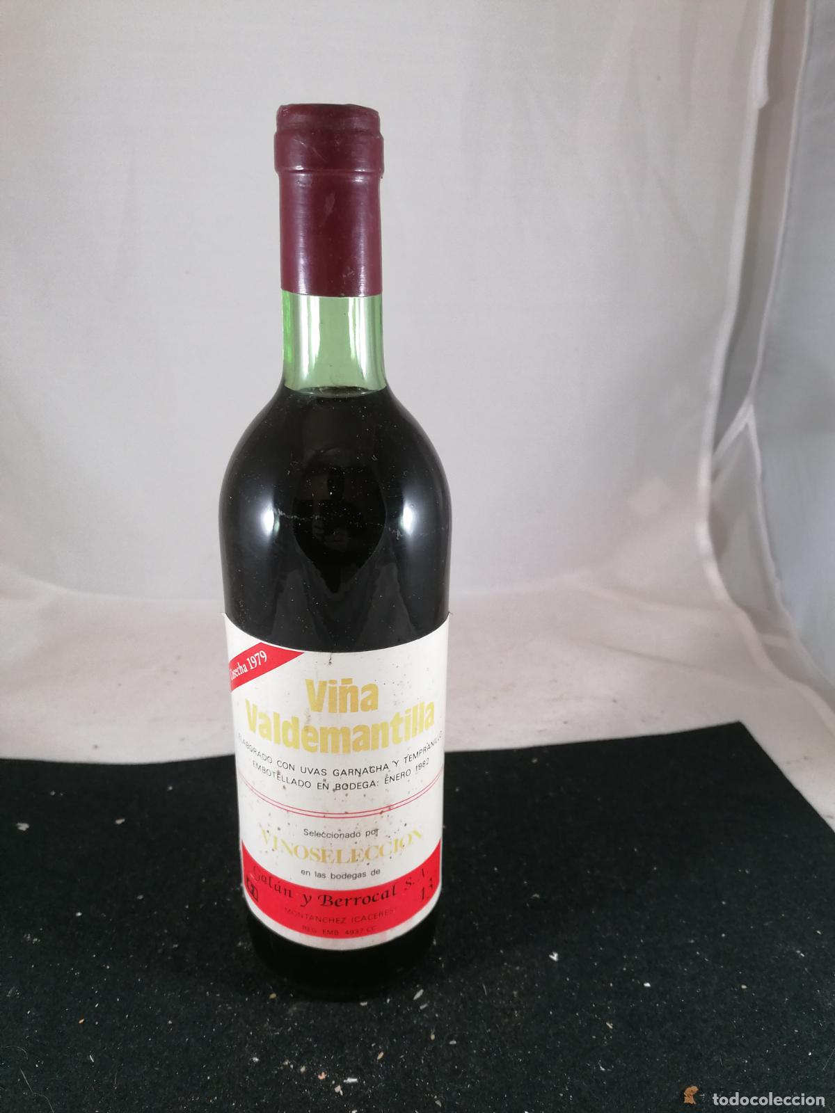 Collection of wines and liquors: BOTELLA VINO VI&Ntilde;A VALDEMANTILLA 1979 GALAN Y BERROCAL VINOSELECCION CACERES