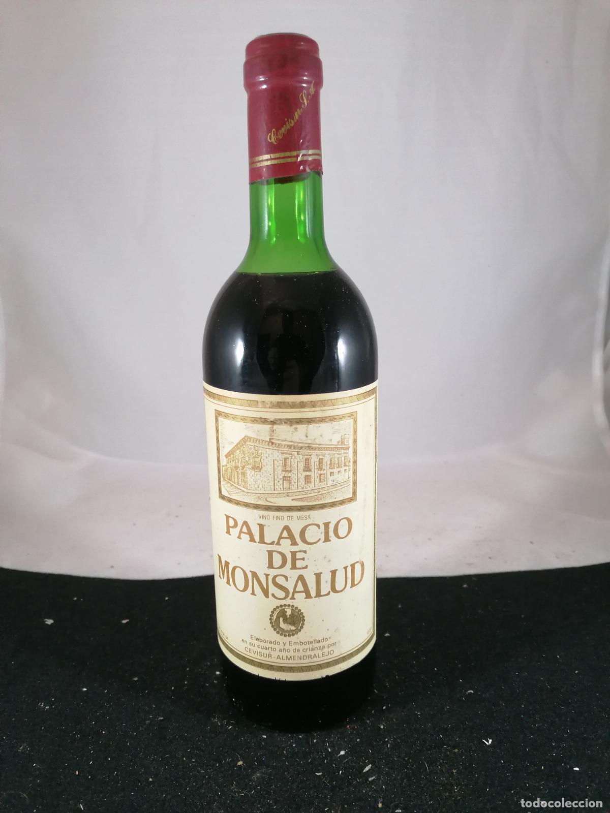 Collection of wines and liquors: BOTELLA VINO FINO PALACIO DE MONSALUD 4&ordm; A&Ntilde;O CEVISUR ALMENDRALEJO