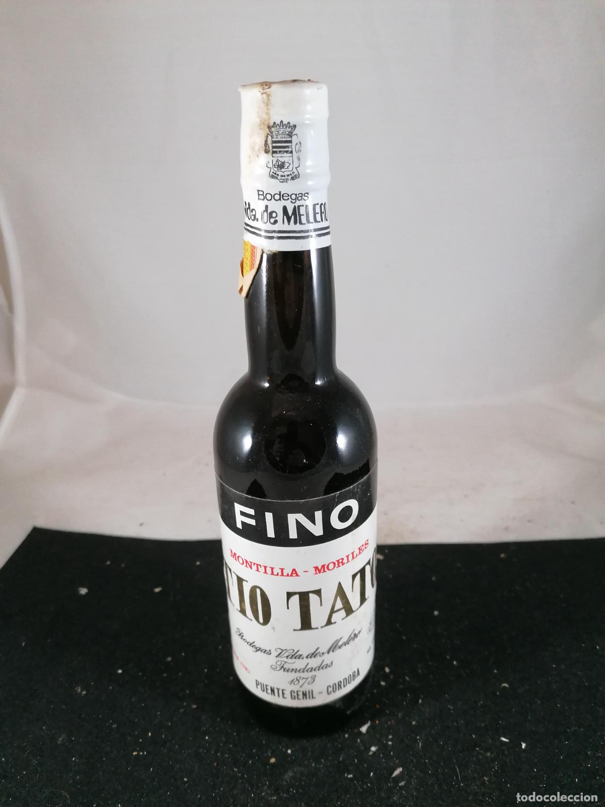 Sammlung von Weinen und Lik&ouml;ren: BOTELLA VINO FINO TIO TATO MONTILLA MORILES BODEGAS VDA DE MELERO PUENTE GENIL CORDOBA
