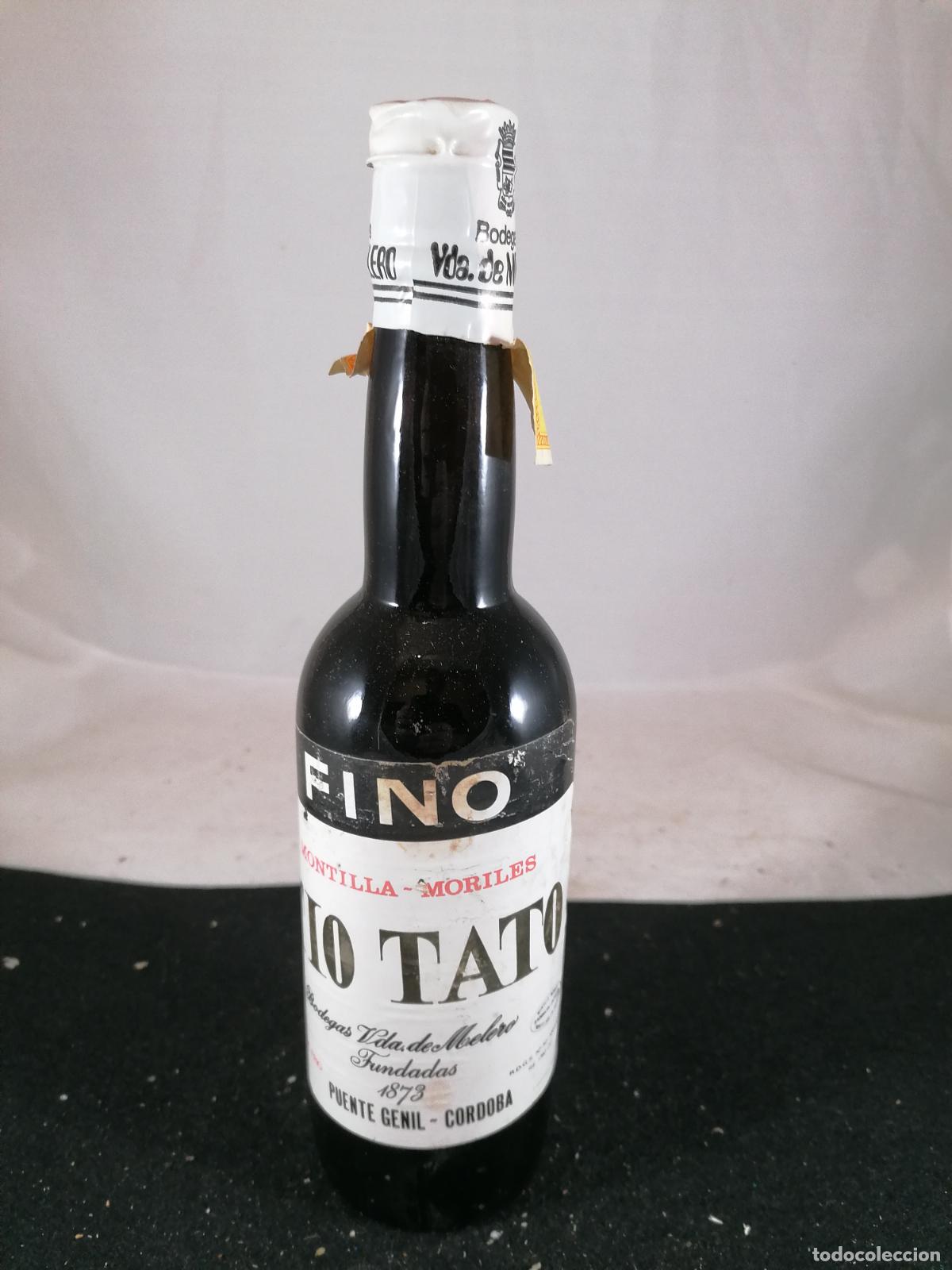 Collection of wines and liquors: BOTELLA VINO FINO TIO TATO MONTILLA MORILES BODEGAS VDA DE MELERO PUENTE GENIL CORDOBA