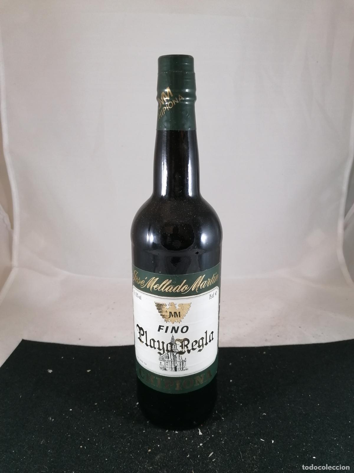 Sammlung von Weinen und Lik&ouml;ren: BOTELLA VINO FINO PLAYA REGLA JOSE MELLADO MARTIN CHIPIONA