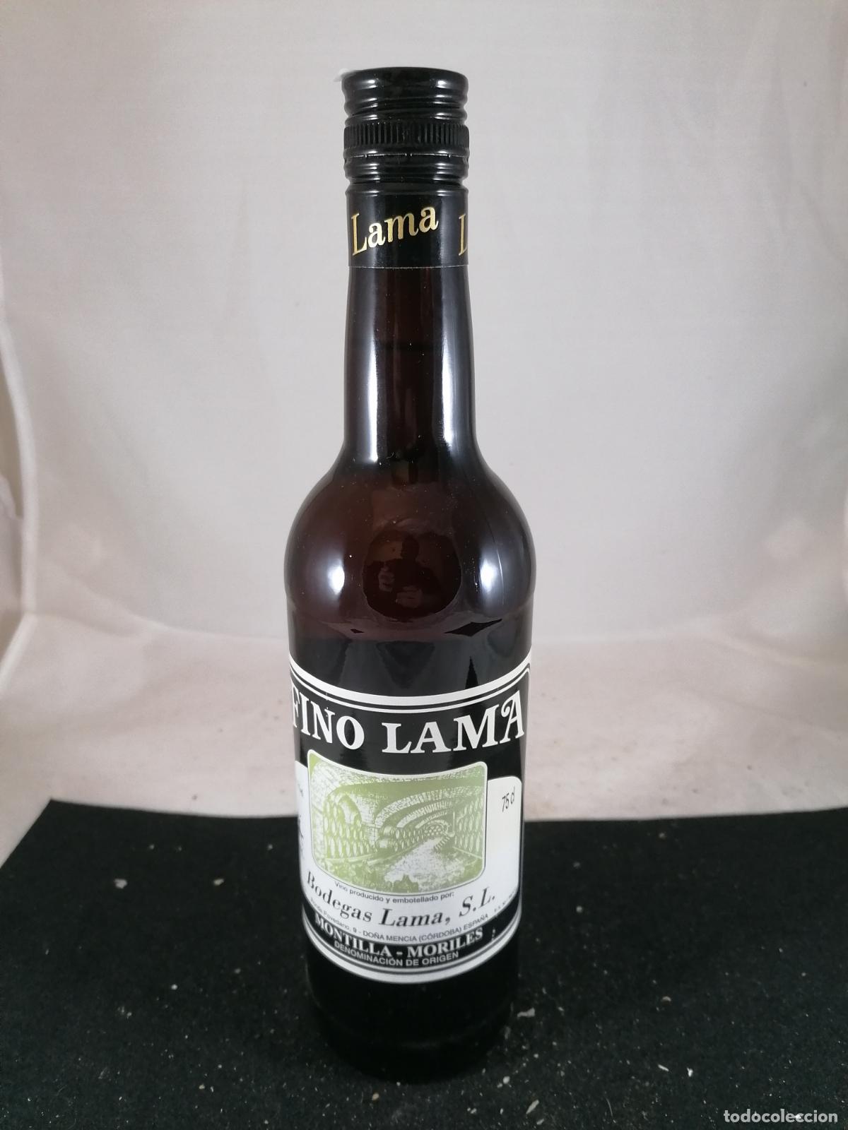 Collection of wines and liquors: BOTELLA VINO FINO LAMA BODEGAS LAMA MONTILLA MORILES DO&Ntilde;A MENCIA CORDOBA