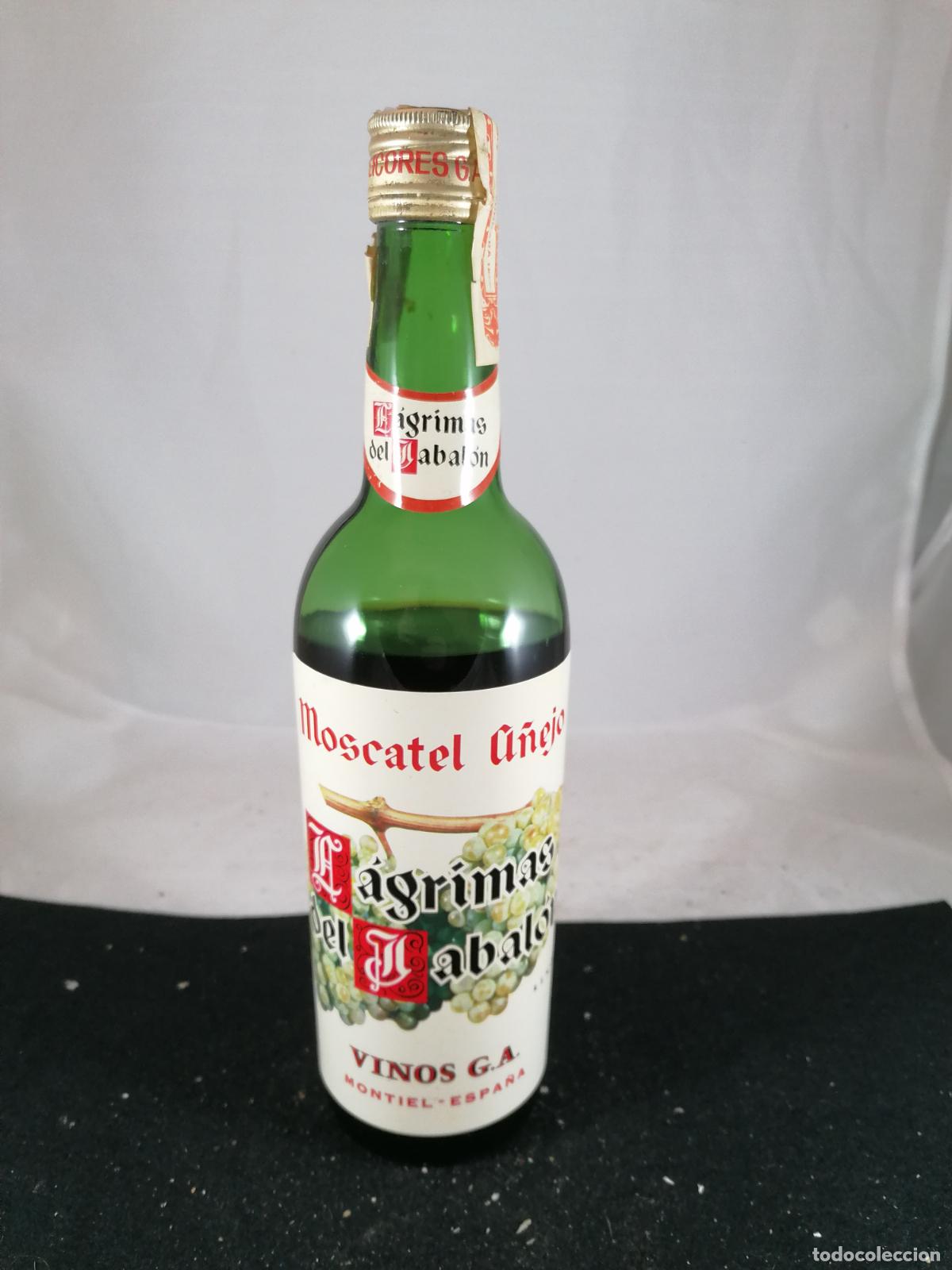 Collection of wines and liquors: BOTELLA VINO MOSCATEL A&Ntilde;EJO LAGRIMAS DEL JABALON VINOS GA MONTIEL