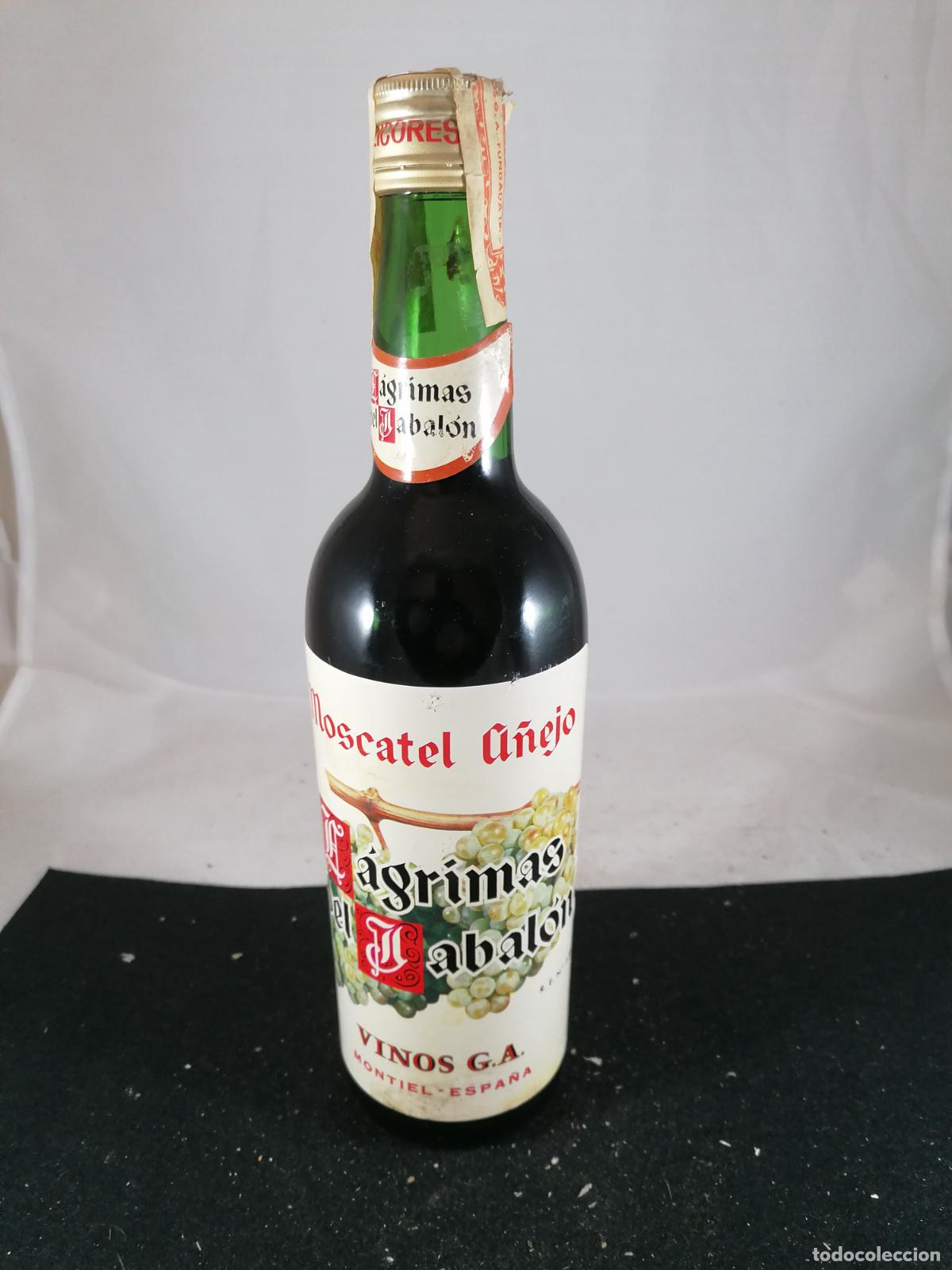 Sammlung von Weinen und Lik&ouml;ren: BOTELLA VINO MOSCATEL A&Ntilde;EJO LAGRIMAS DEL JABALON VINOS GA MONTIEL