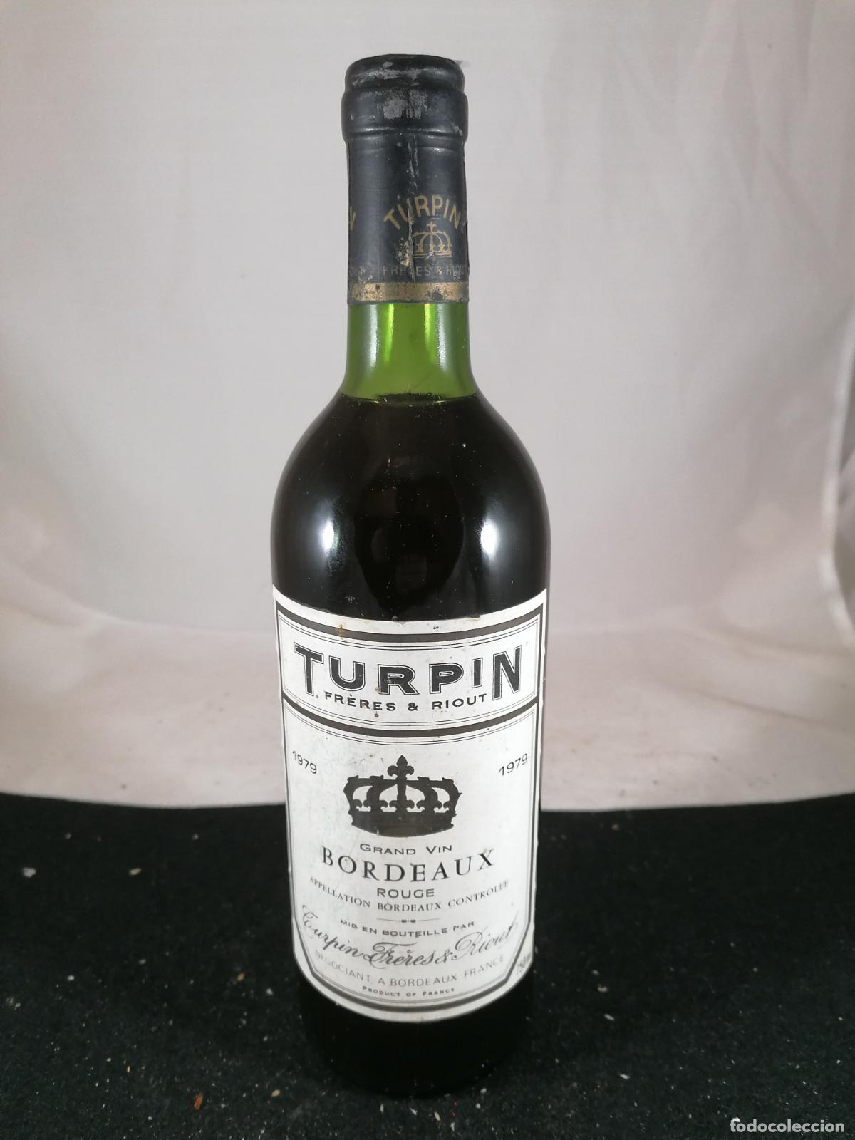 Sammlung von Weinen und Lik&ouml;ren: BOTELLA VINO TURPIN BORDEAUX ROUGE 1979 TURPIN FRERES RIOUT BORDEAUX FRANCE