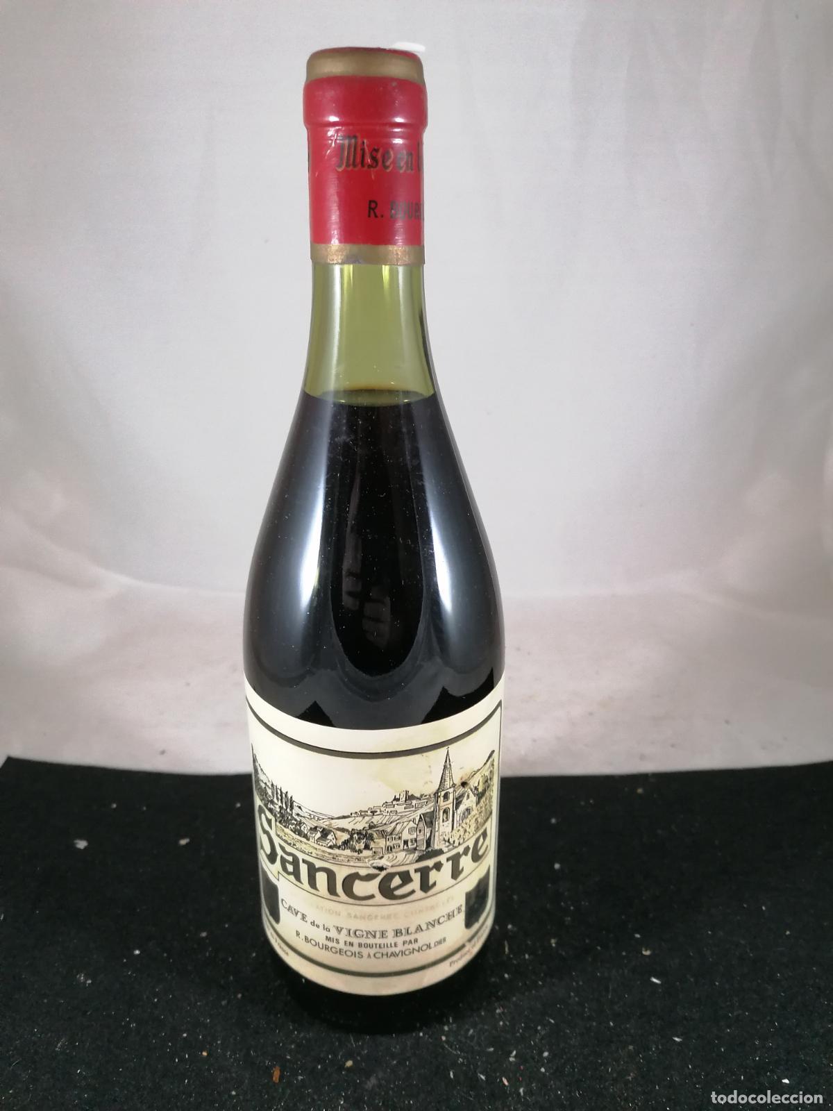 Sammlung von Weinen und Lik&ouml;ren: BOTELLA VINO SANCERRE CAVE VIGNE BLANCHE R BOURGEOIS CHAVIGNOL FRANCE