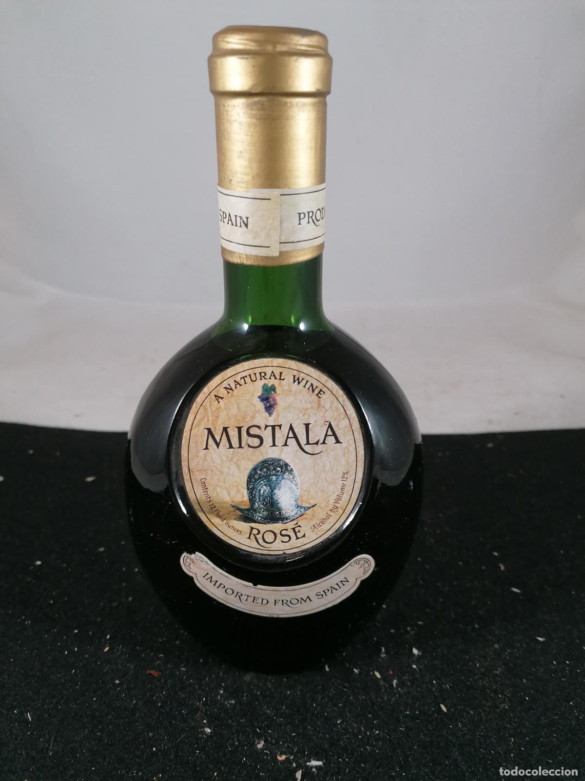 Collection of wines and liquors: BOTELLA VINO MISTALA ROSE VINOS DE MELO CUENCA LOS ANGELES CALIFORNIA