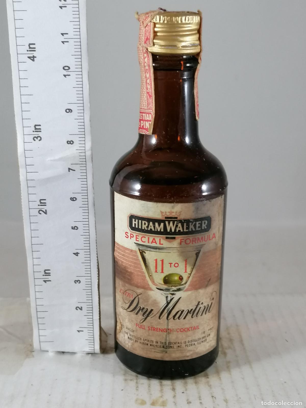 Sammlung von Weinen und Lik&ouml;ren: BOTELLITA BOTELLIN DRY MARTINI 11 TO 1 HIRAM WALKER ILLINOIS