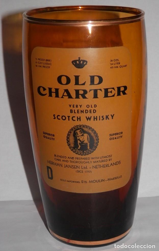 Coleccionismo de vinos y licores: ANTIGUO VASO DEL WHISKY OLD CHARTER